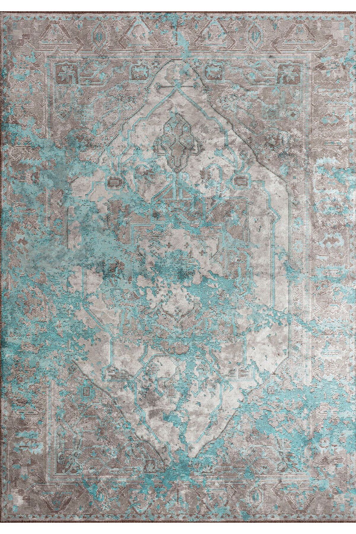 BM Home MONARCH ERA TURKUAZ - GRİ - AÇIK GRİ - KOYU GRİ 160X230 CM HALI