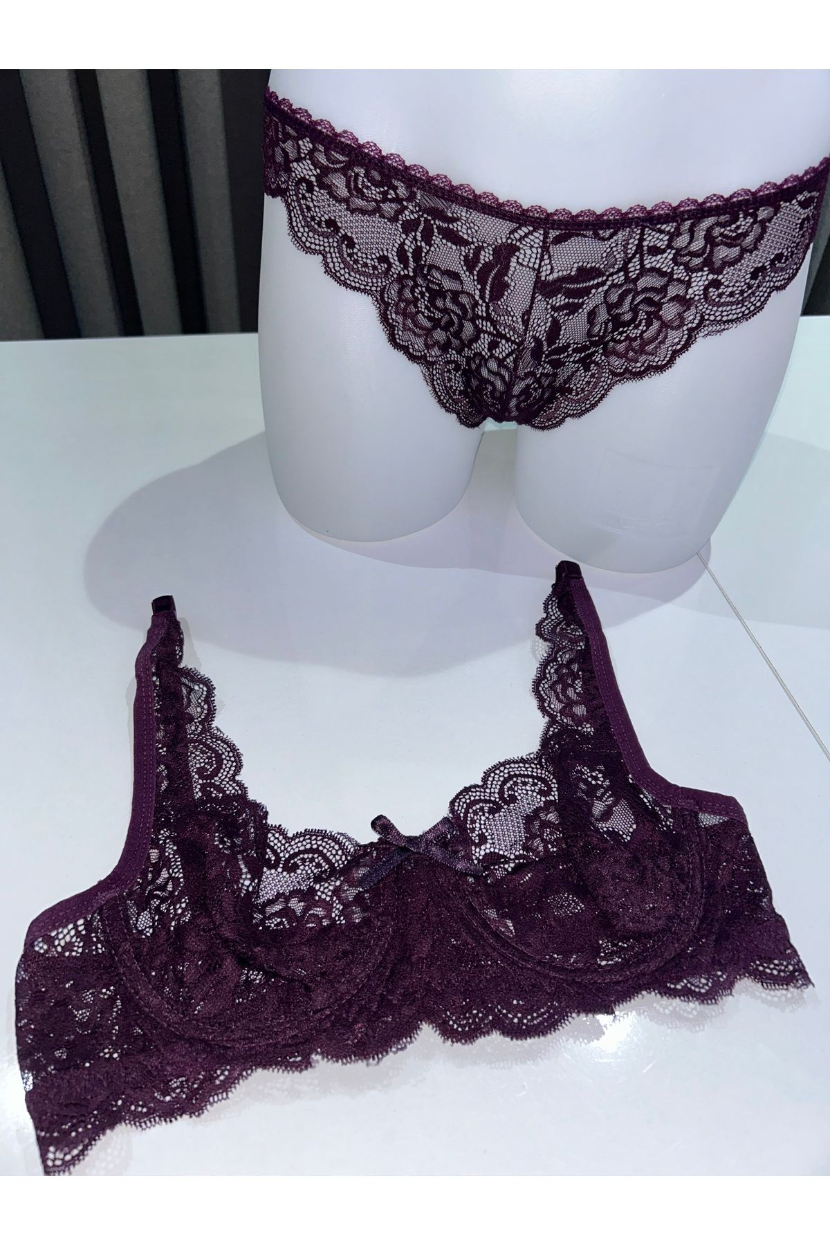 shiny date Dantelli Bralet Model Sütyen Takım