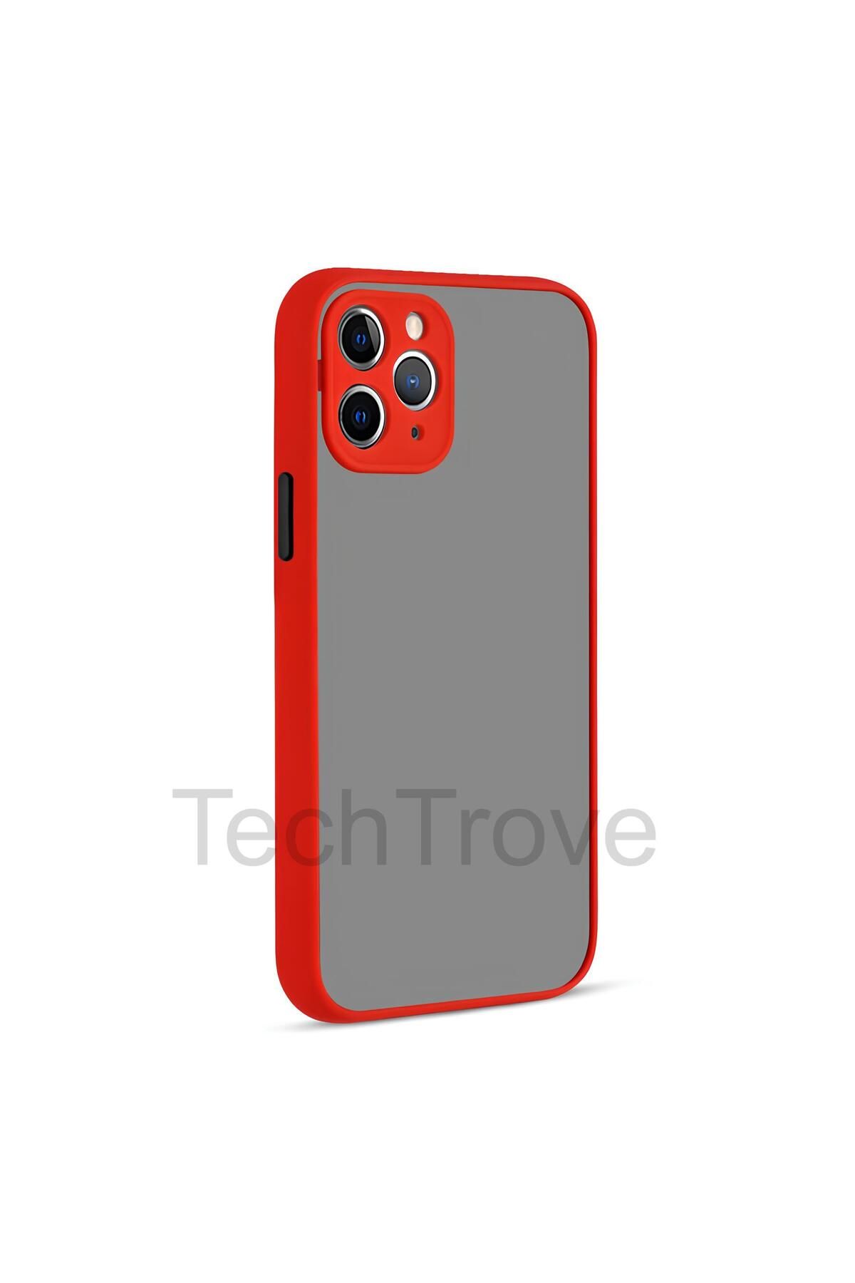 TechTrove Apple iPhone 12 Pro Max Kılıf Buzlu Tasarım Kenarları Yumuşak Kamera Koruma Çıkıntılı Kapak