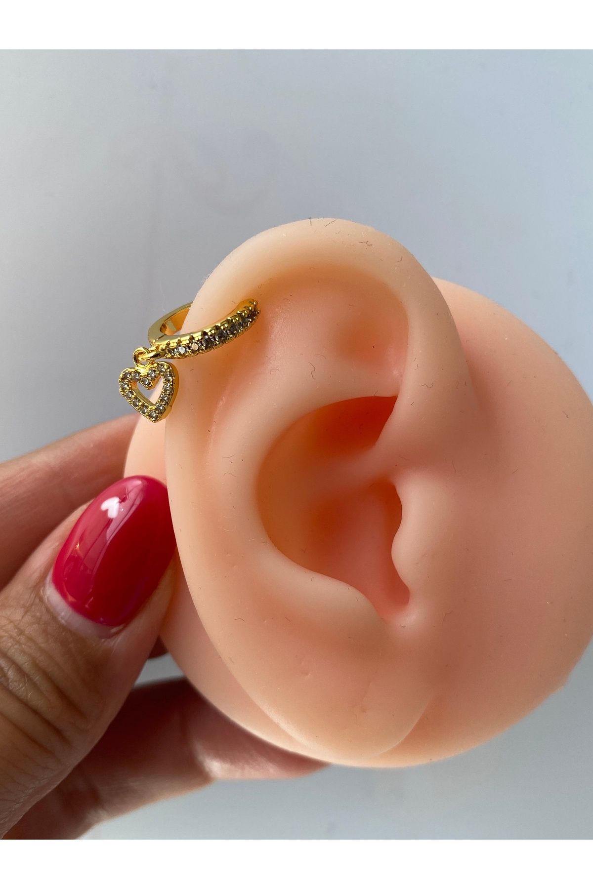 kurukafagift Çelik Kalp Sallantılı Piercing Helix Kıkırdak Lob Tragus