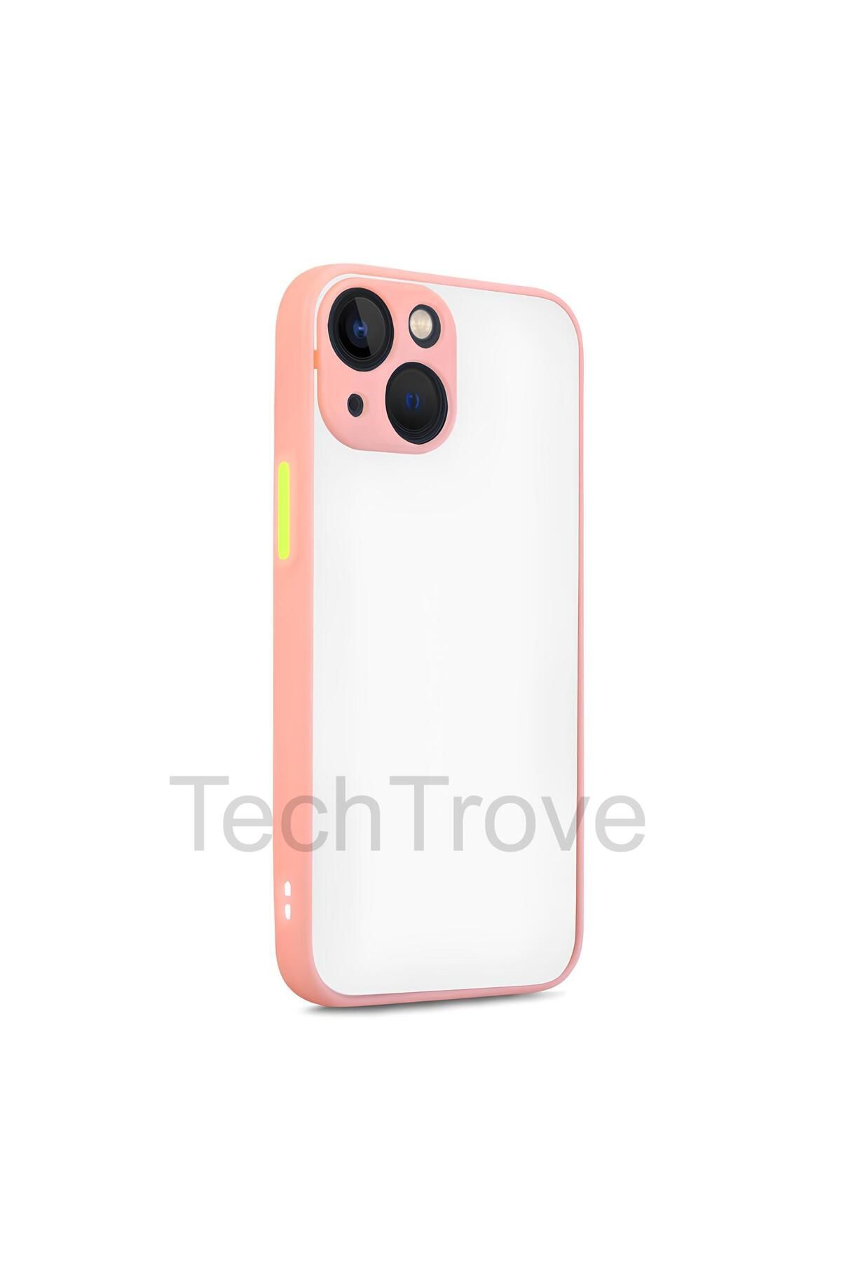 TechTrove Apple iPhone 13 Kılıf Buzlu Tasarım Kenarları Yumuşak Kamera Koruma Çıkıntılı Kapak
