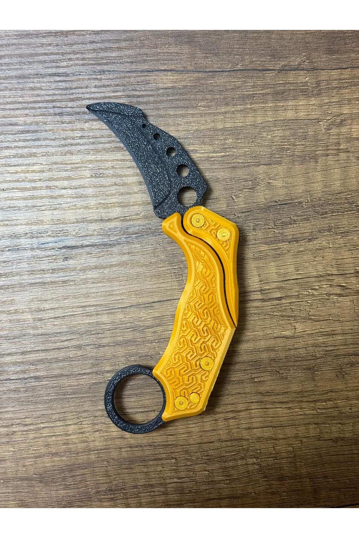 ALFATEK Gravity Knife Model Sarı Siyah Oyuncak