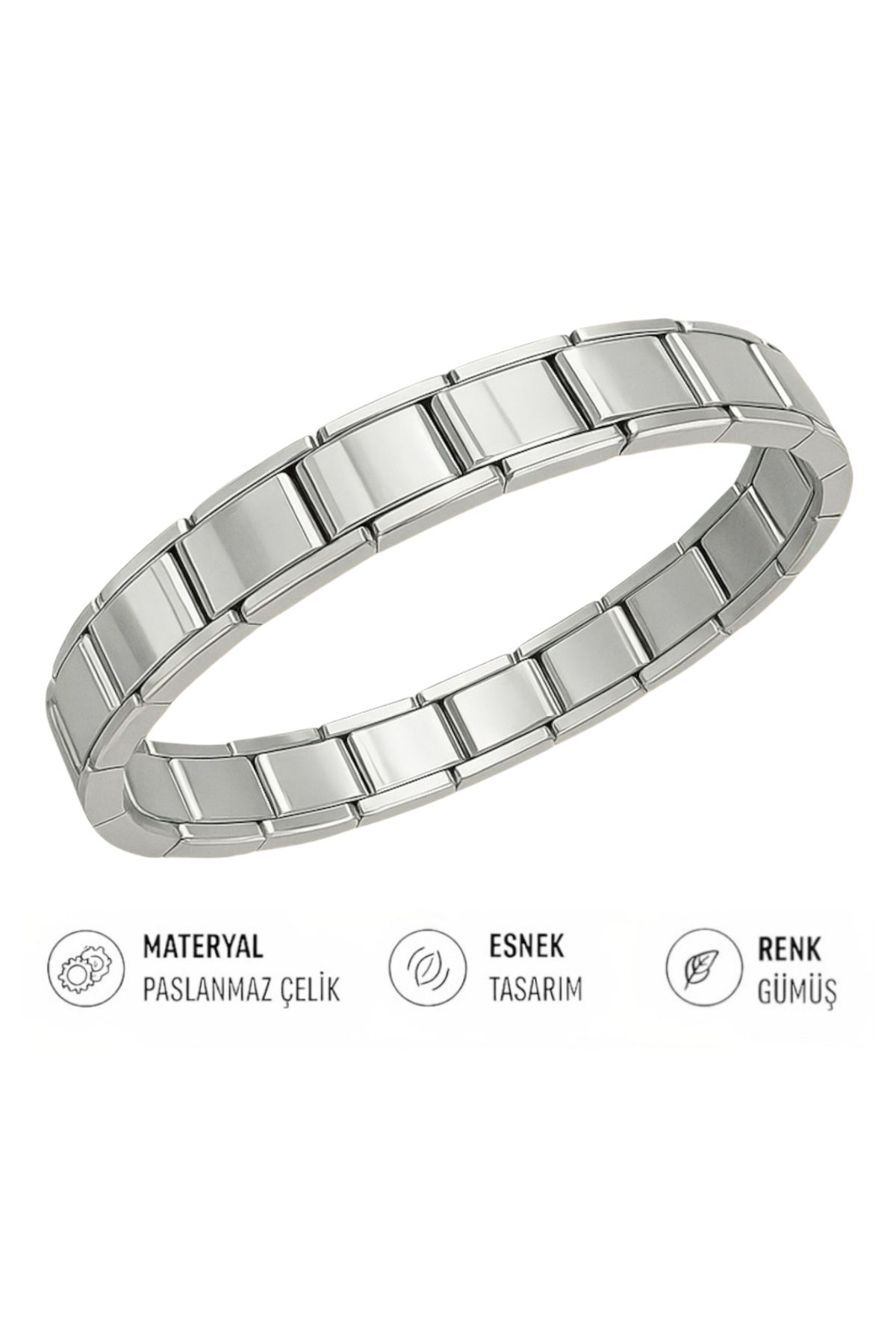 RoyalVance İtalyan Charm Çelik Bileklik | Paslanmaz, Kararmaz, Unisex Kullanım, Hediyelik Aksesuar
