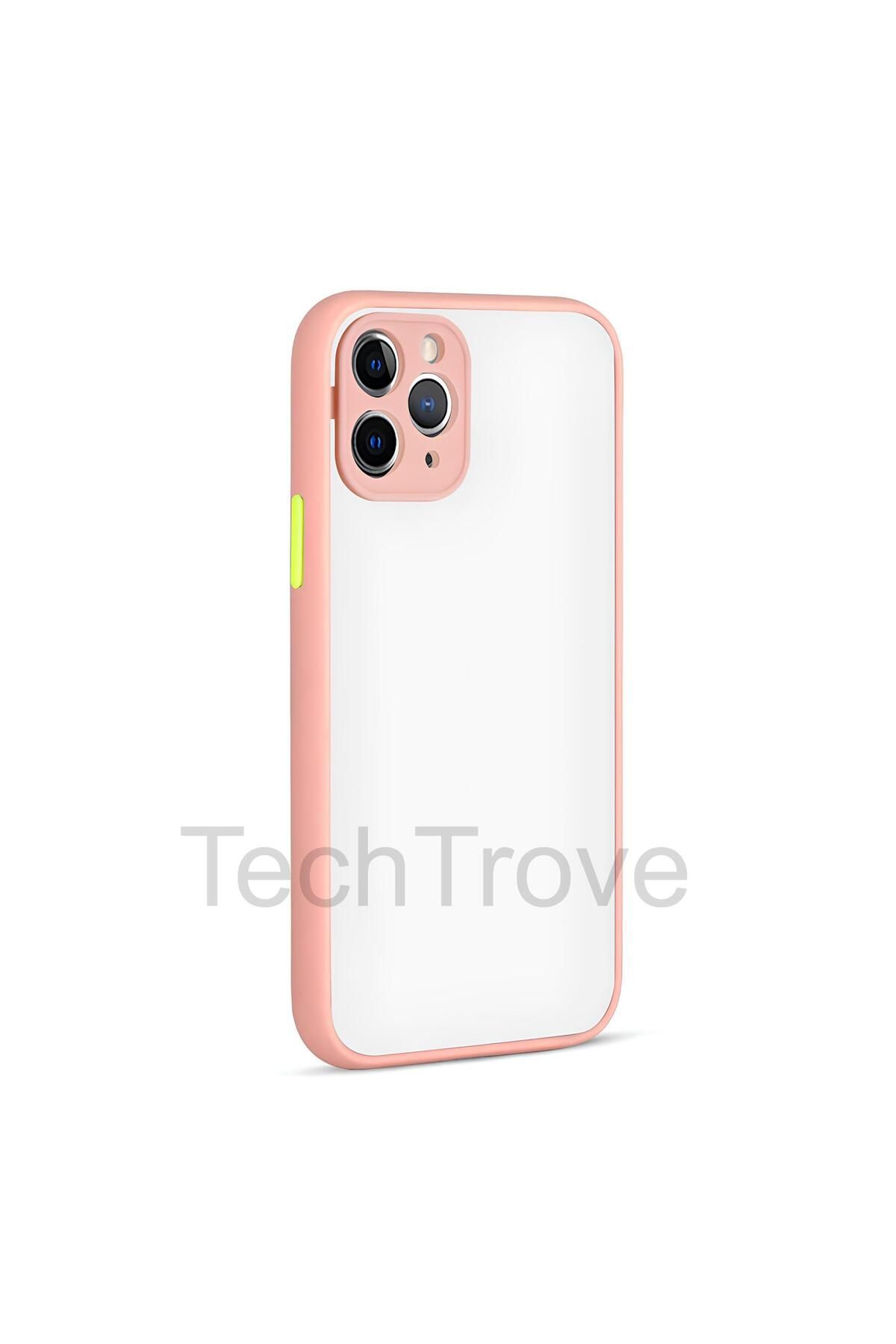 TechTrove Apple iPhone 12 Pro Max Kılıf Buzlu Tasarım Kenarları Yumuşak Kamera Koruma Çıkıntılı Kapak