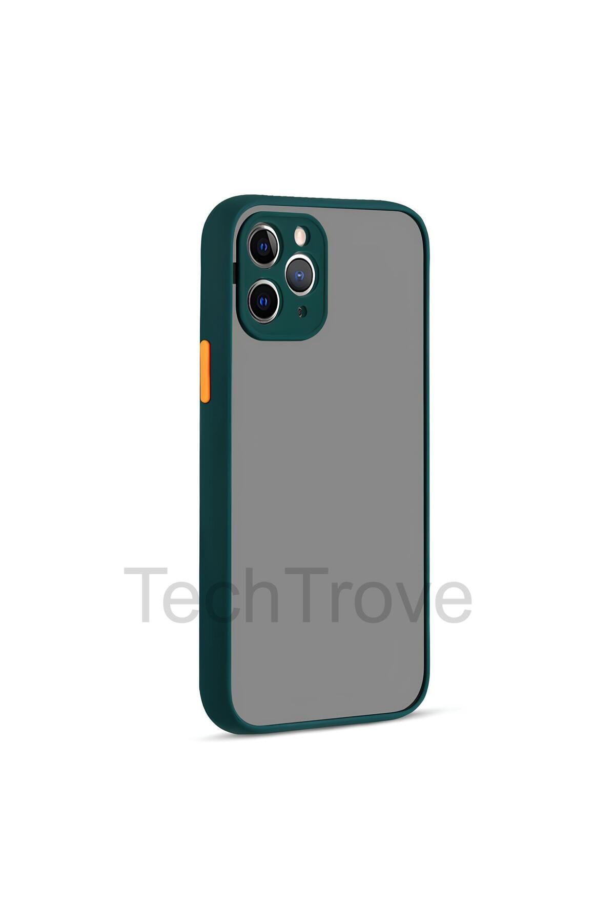 TechTrove Apple iPhone 12 Pro Kılıf Buzlu Tasarım Kenarları Yumuşak Kamera Koruma Çıkıntılı Kapak