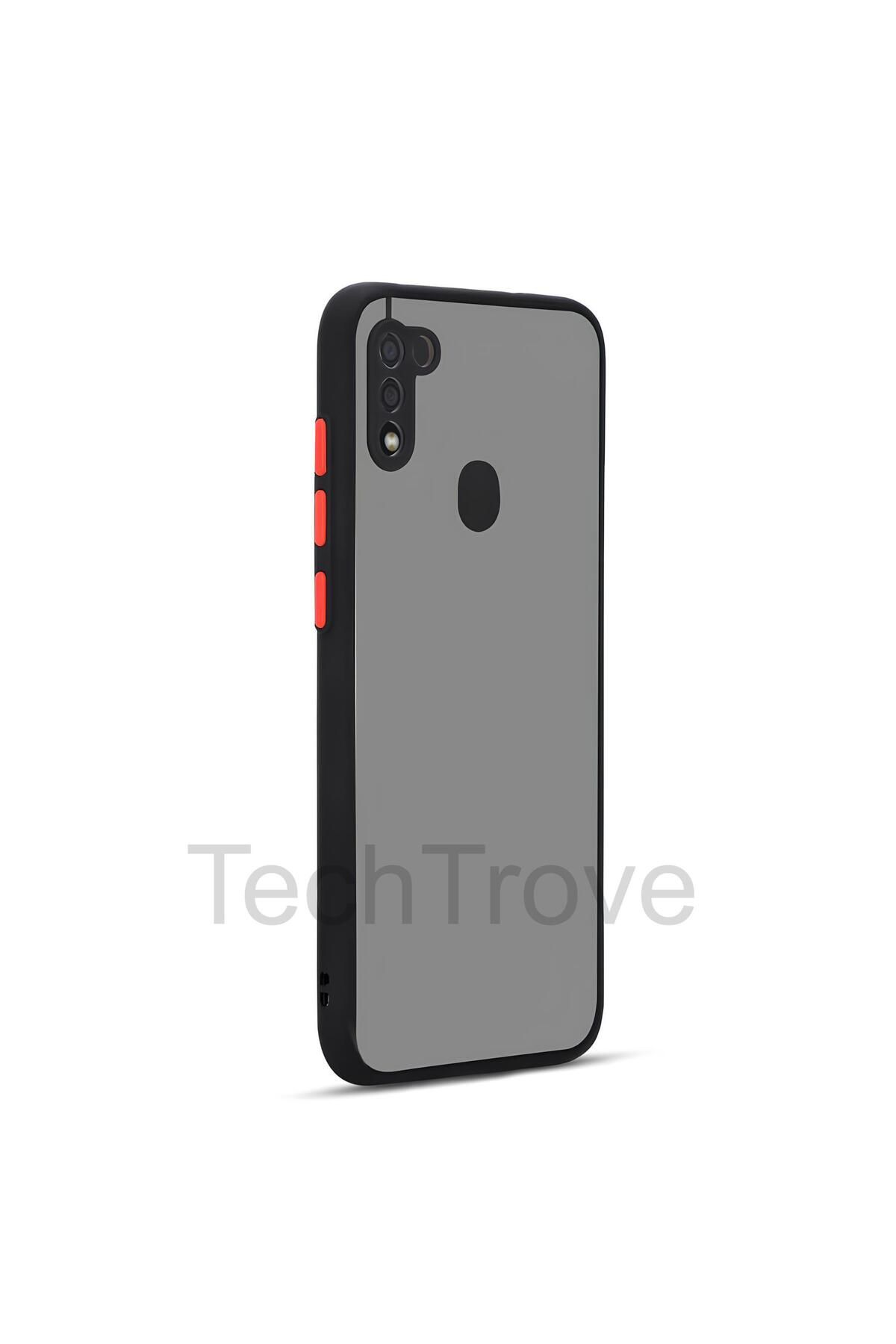 TechTrove Samsung Galaxy M11 Kılıf Buzlu Tasarım Kenarları Yumuşak Kamera Koruma Çıkıntılı Kapak