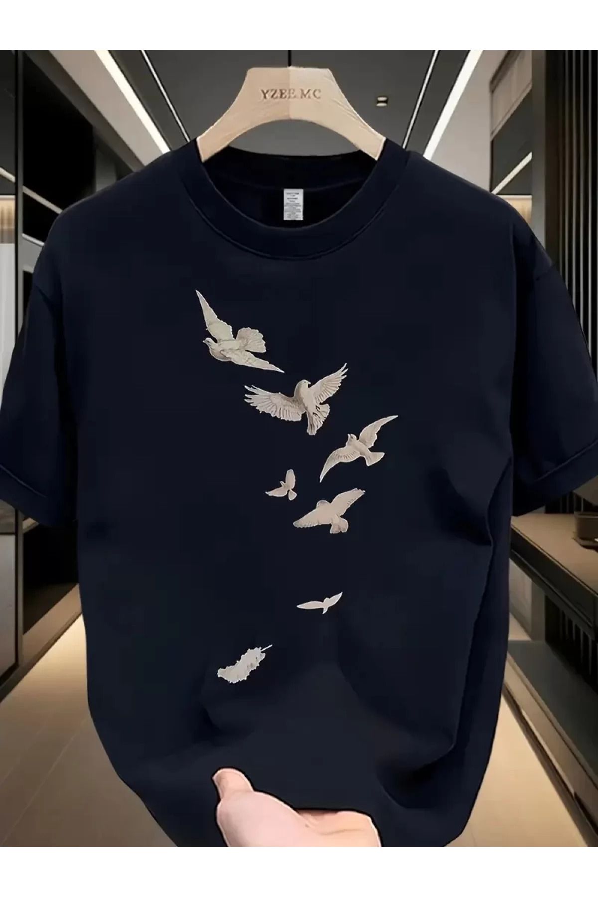 BBbutik Kuş Baskılı T-shirt