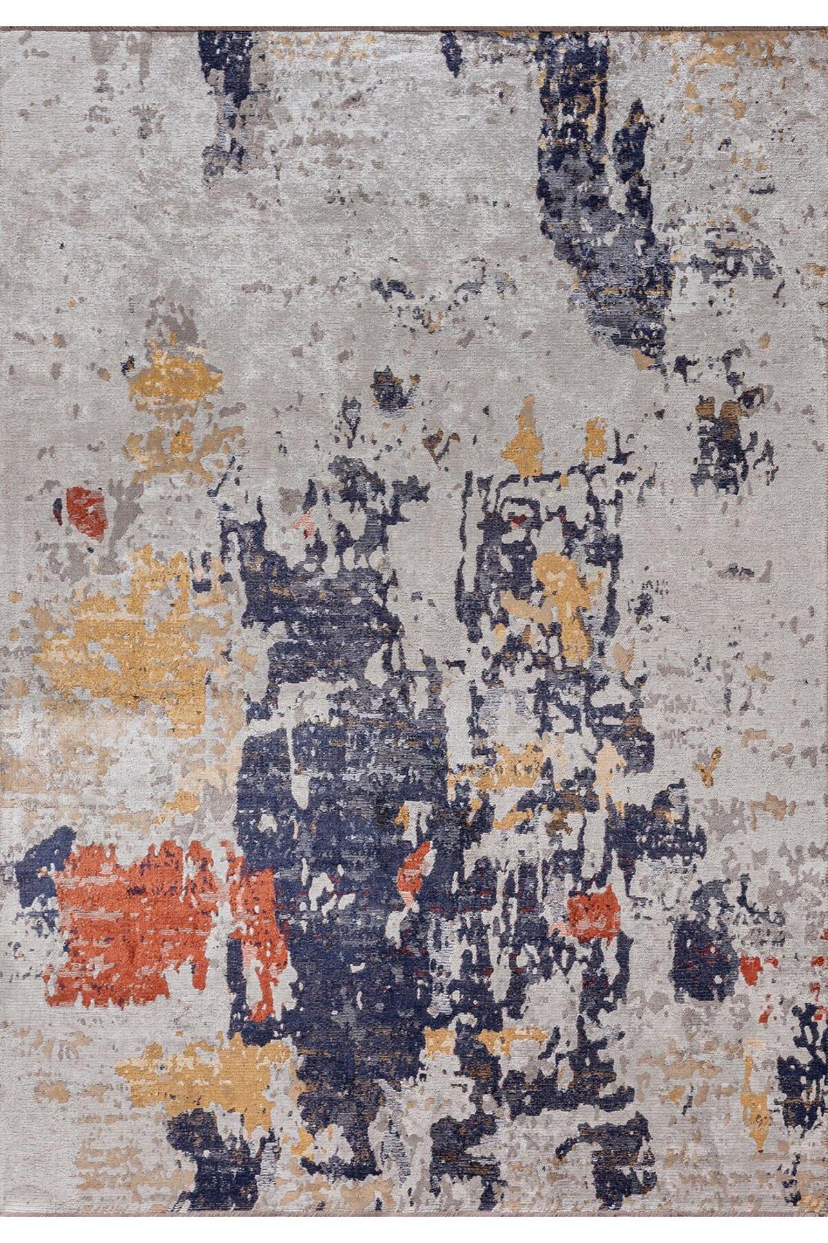 BM Home BLAST BEYAZ - GOLD - GRİ - KOYU LACİVERT - PAS 200X300 CM HALI