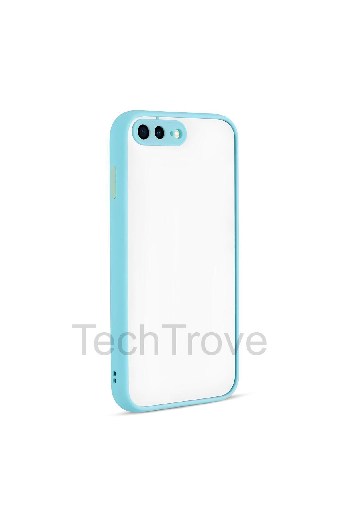 TechTrove Apple iPhone 7 Plus Kılıf Buzlu Tasarım Kenarları Yumuşak Kamera Koruma Çıkıntılı Kapak