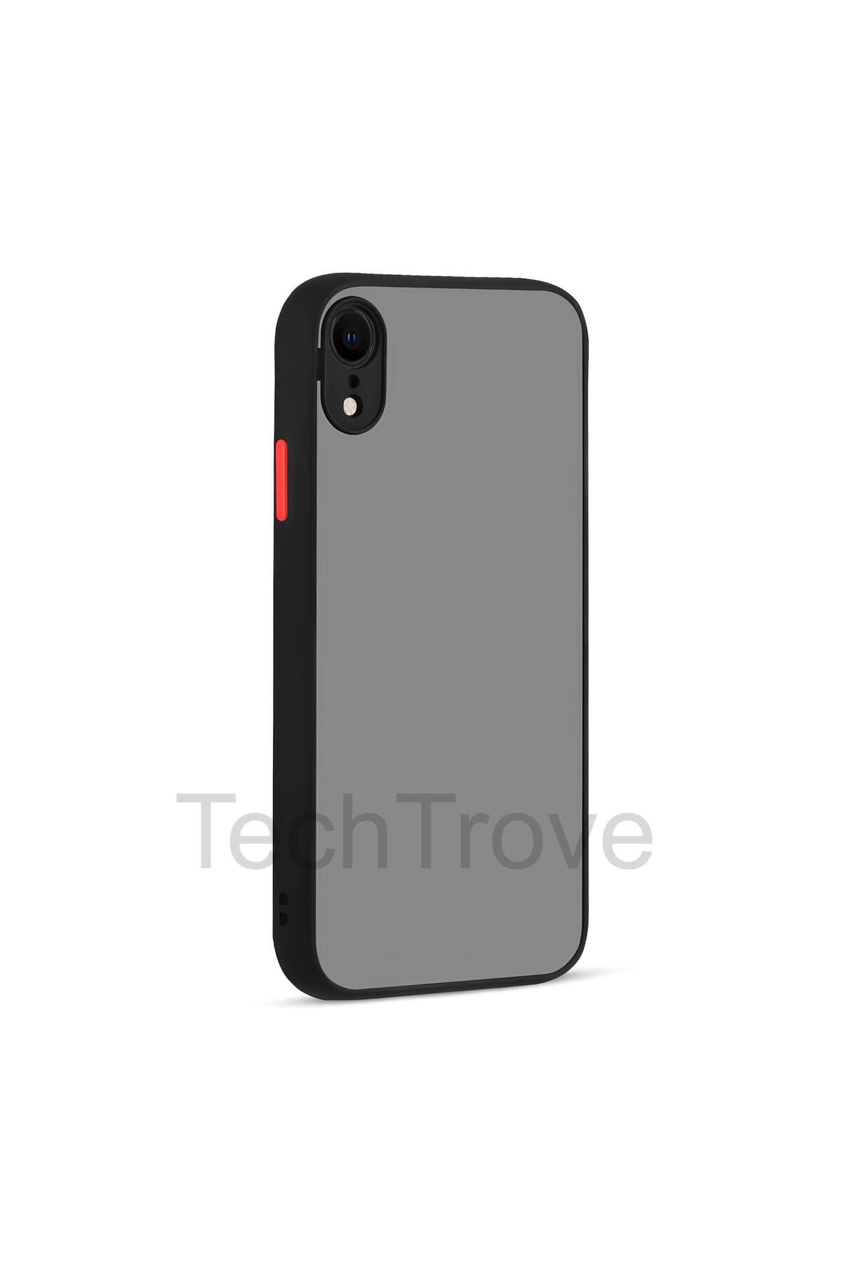TechTrove Apple iPhone XR 6.1 Kılıf Buzlu Tasarım Kenarları Yumuşak Kamera Koruma Çıkıntılı Kapak