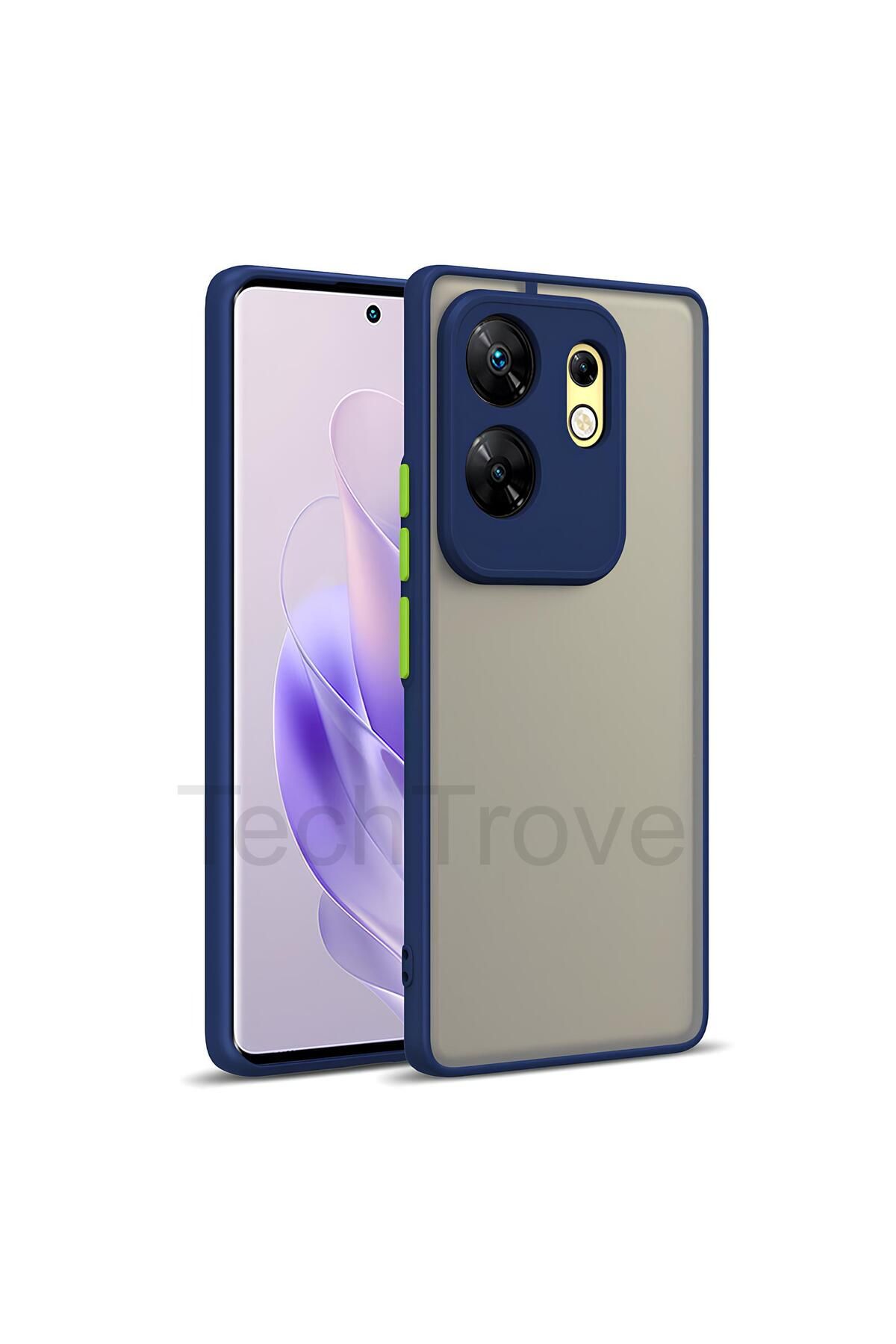TechTrove İnfinix Zero 30 4G Kılıf Buzlu Tasarım Kenarları Yumuşak Kamera Koruma Çıkıntılı Kapak