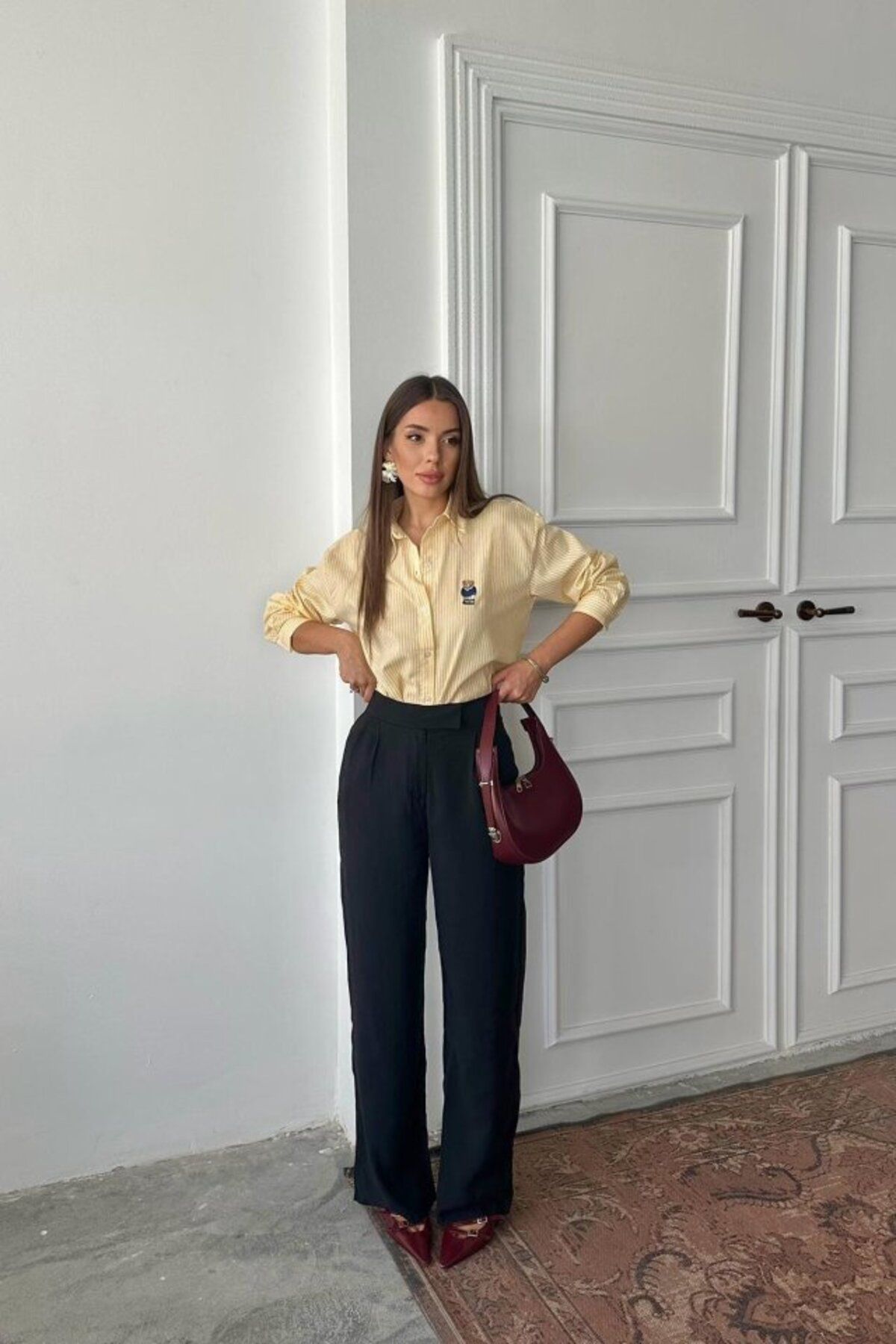 1001moda Siyah Pantolon