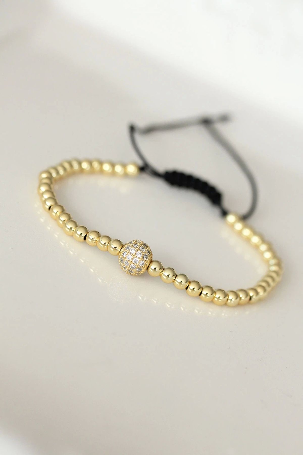 Clariss Gold Renk Zirkon Taşlı Çelik Bileklik