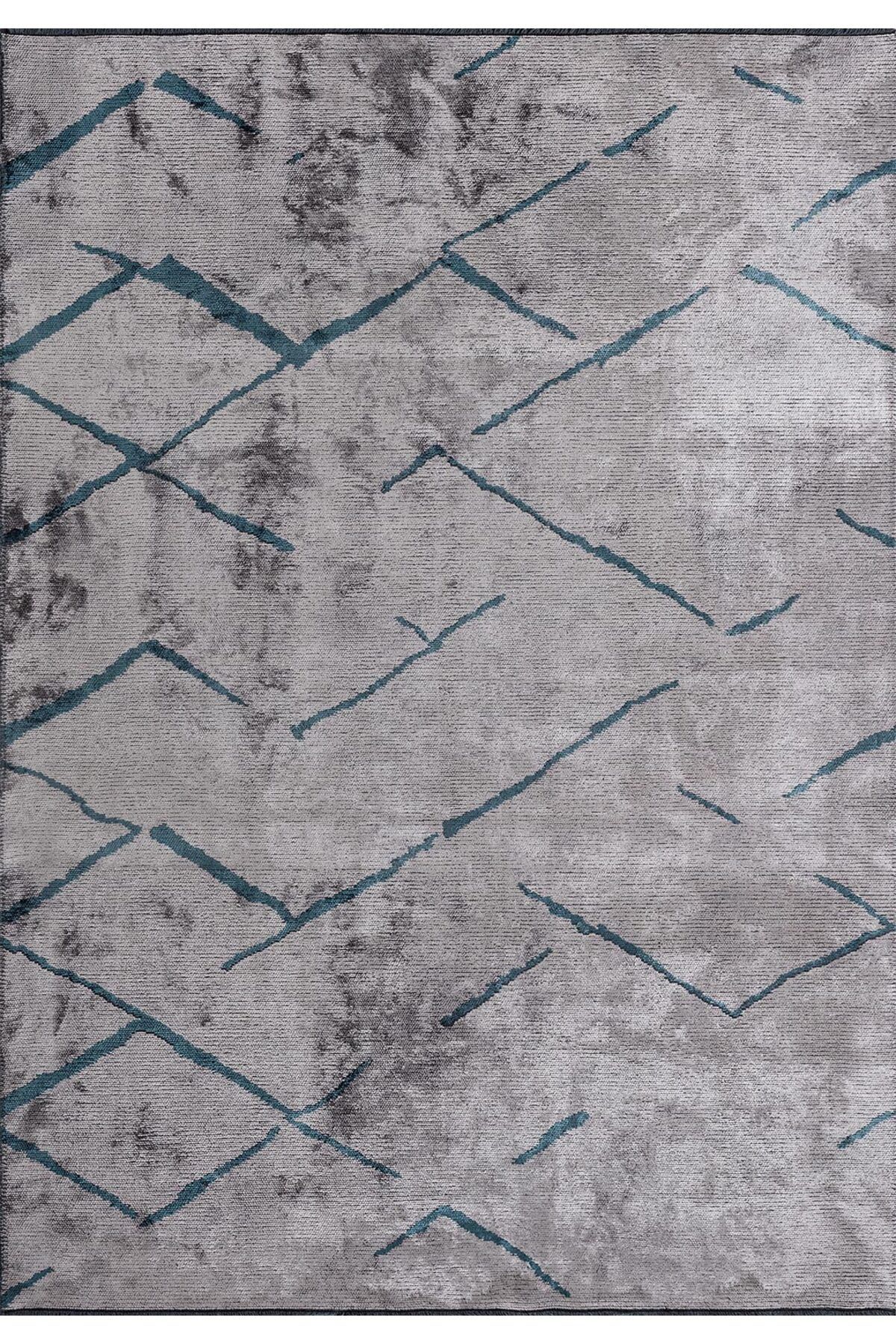 BM Home WAVE PETROL - AÇIK GRİ 100X300 CM HALI
