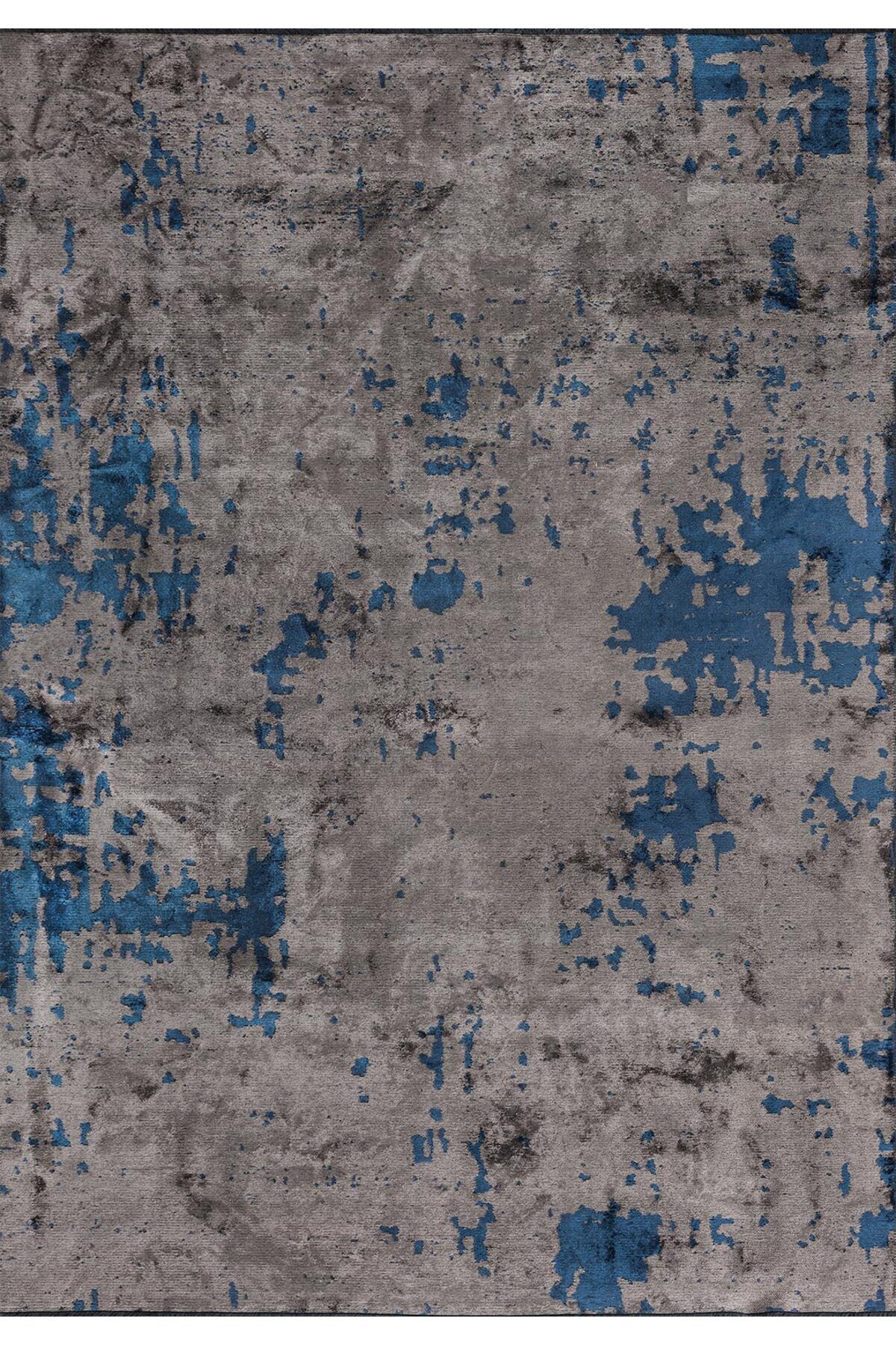 BM Home VERONA LACİVERT - KOYU GRİ 100X300 CM HALI