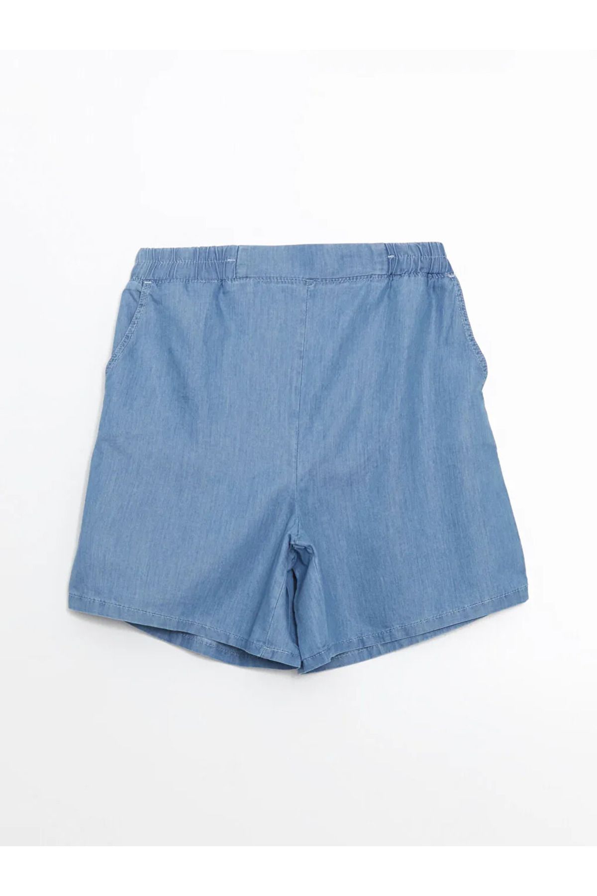 LC Waikiki LCWAIKIKI Classic Bej Beli Lastikli Kadın Jean Şort