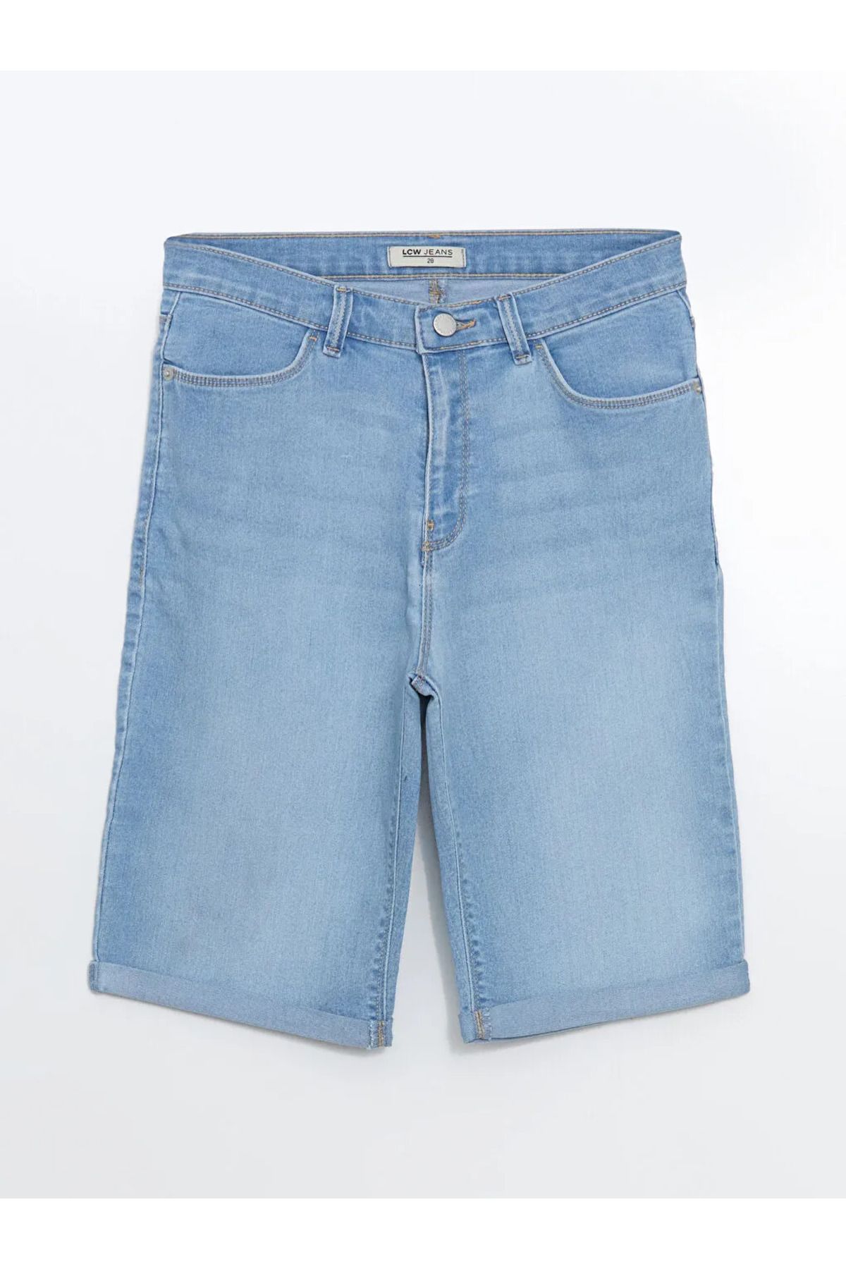 LC Waikiki LCW Jeans Indigo Dar Fit Kadın Jean Şort