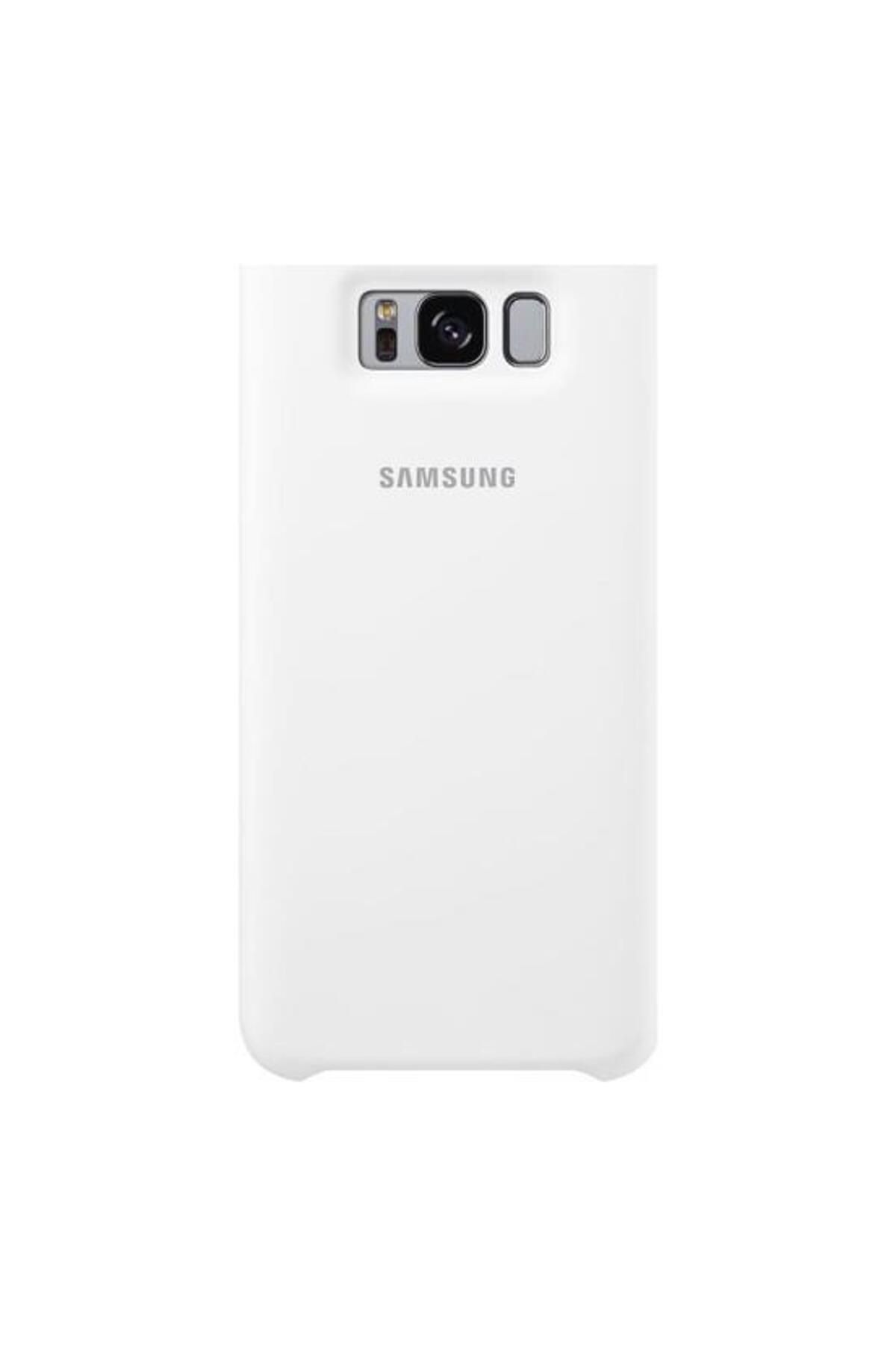 Samsung Galaxy S8 ile Uyumlu Silikon Kılıf Beyaz EF-PG950TWEGWW