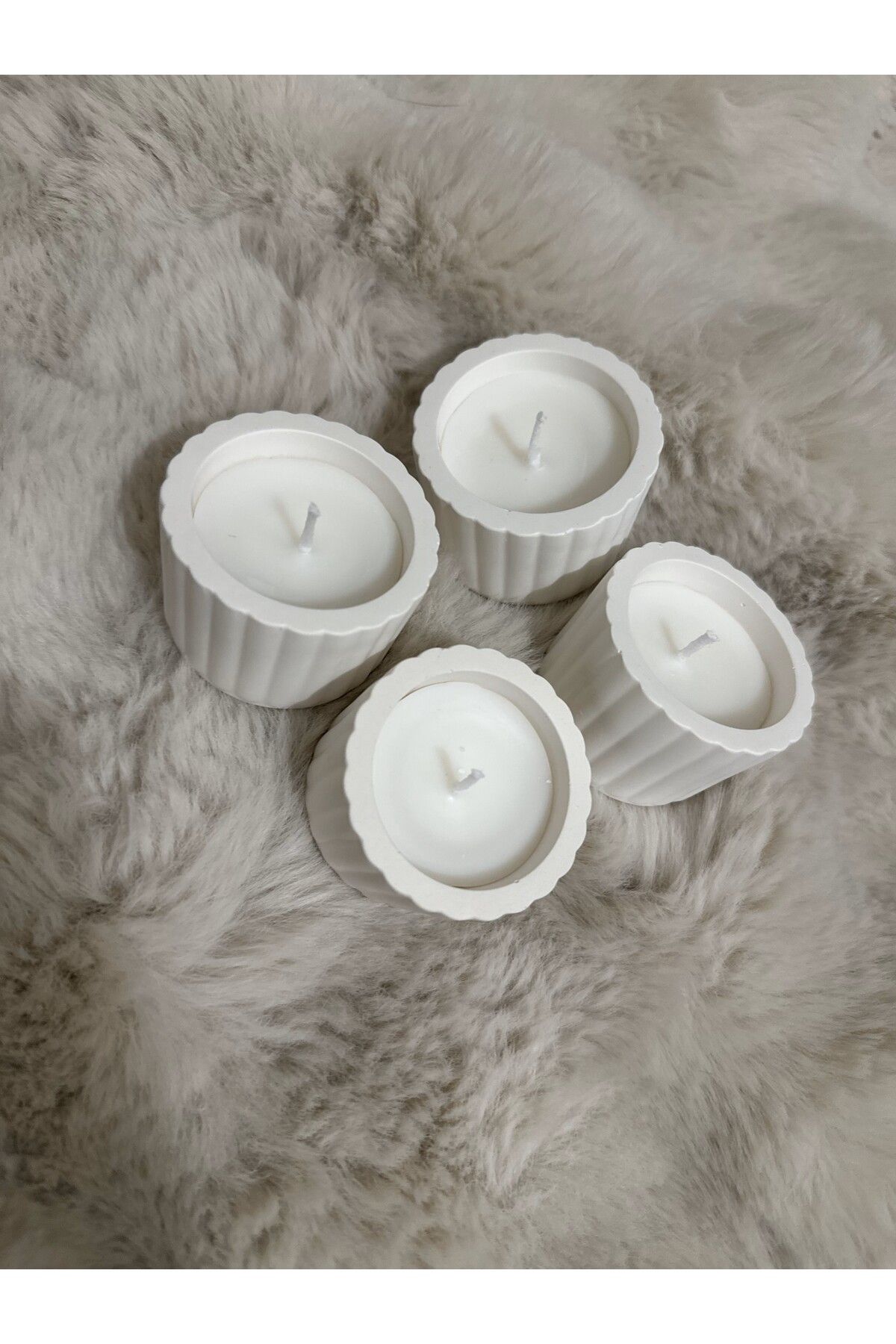 Pino Art Studio MİNİK KOKULU CUP MUMLUK BEYAZ 1 ADET