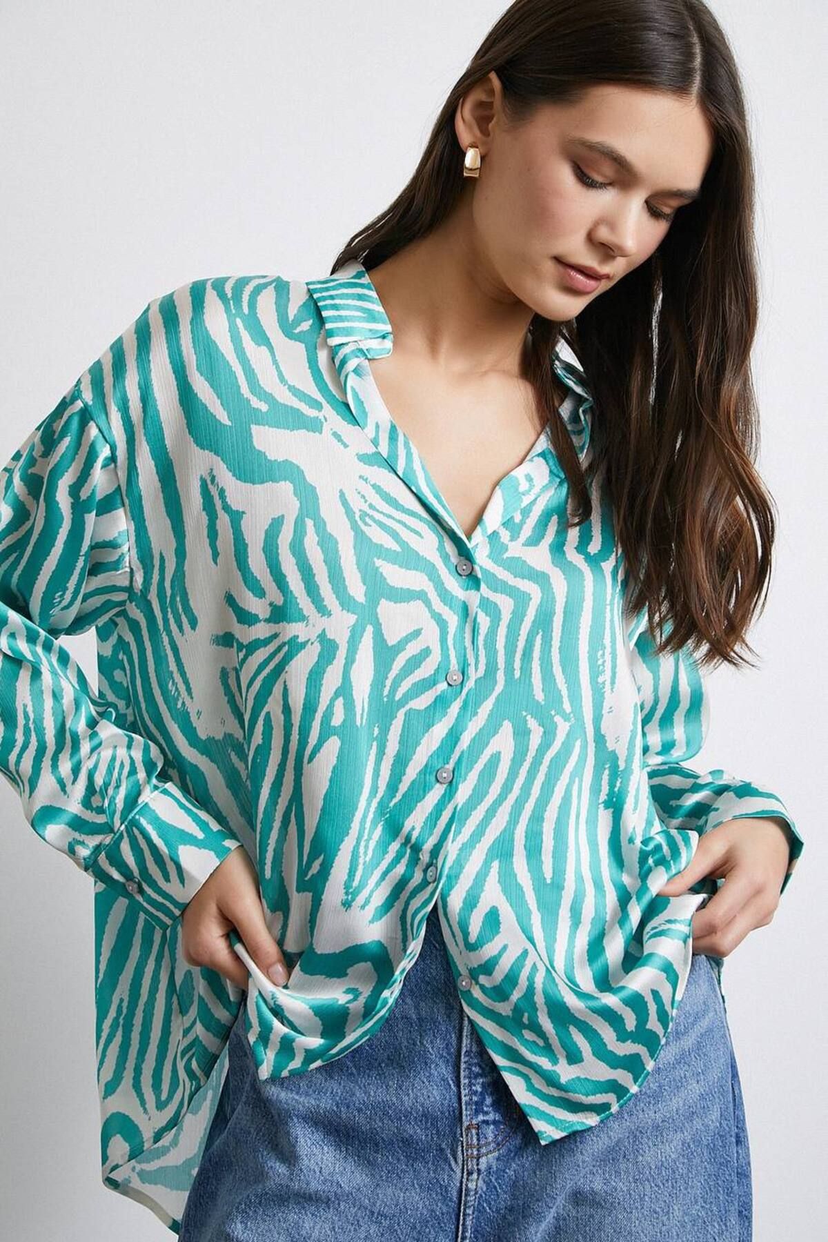 ZES COLLECTİONS Zebra Desenli Gömlek