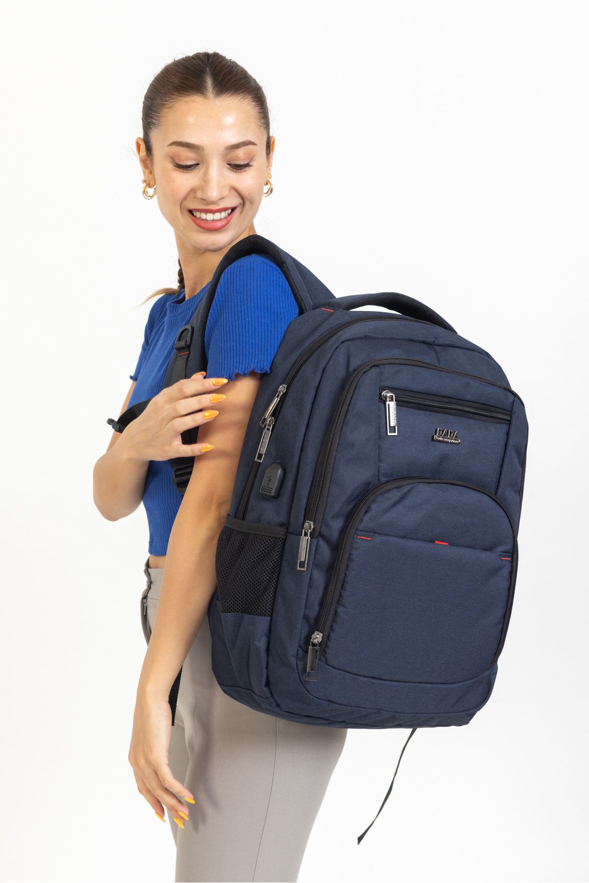madbag Dada 03 15,6" Laptop & 10,1" Tablet Bölmeli Sırt Çantası Günlük Seyahat Spor Yürüyüş Okul Gezi Kamp