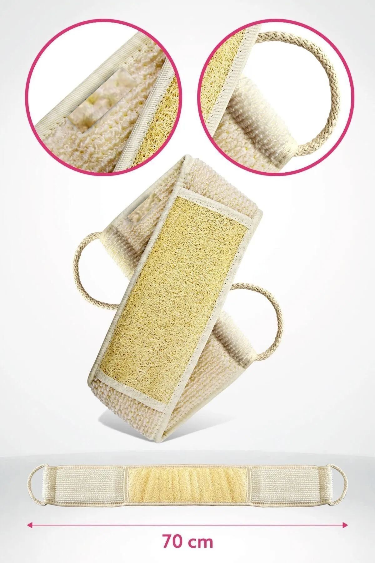 Hyd Uzun Loofah Kabak Banyo Sırt Kesesi 70 Cm Kese Hamam Lifi