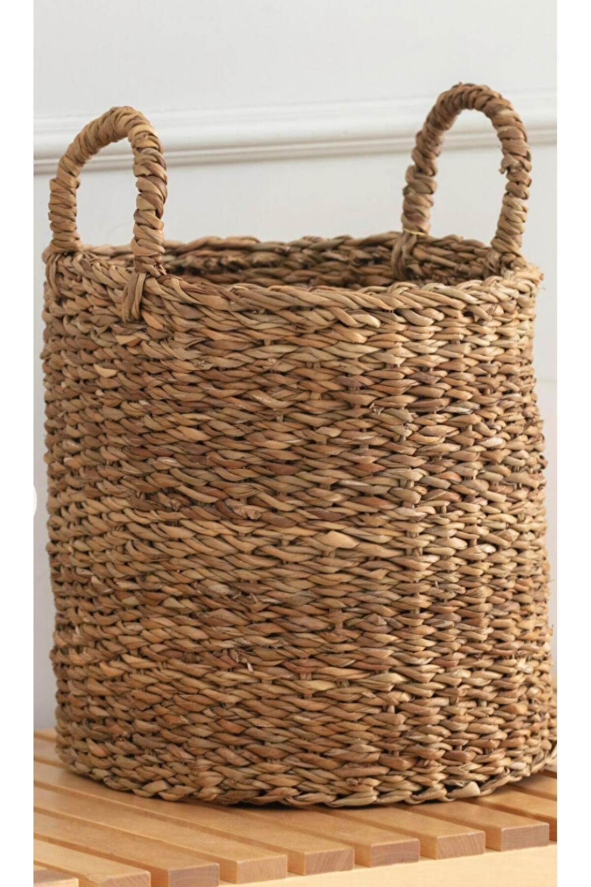 LC Waikiki Bej Hasır Organizer Sepet 26x26 cm