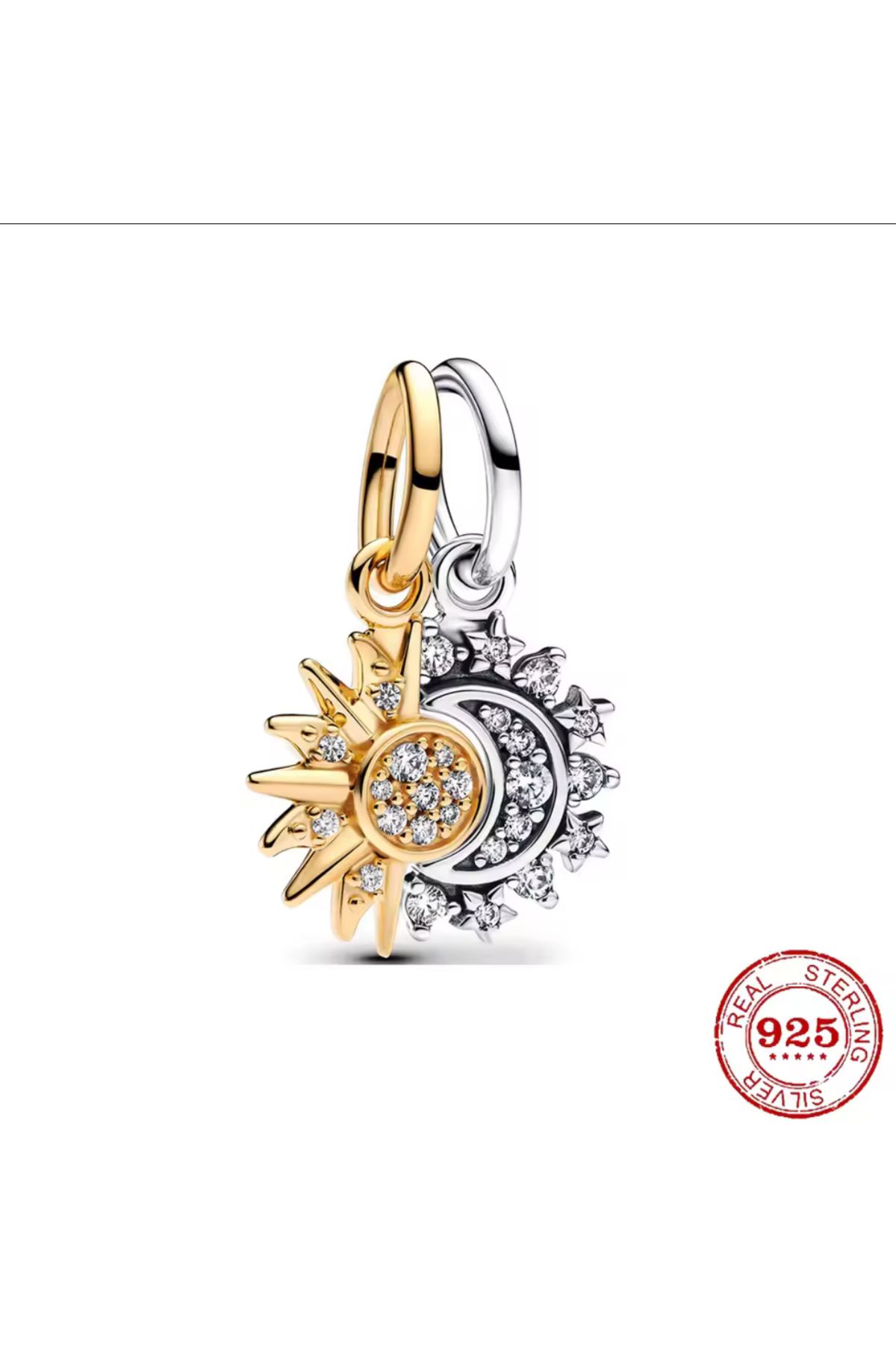 Hector&Co. Jewellery Gümüş Güneş ve Ay Ayrılabilir Charm
