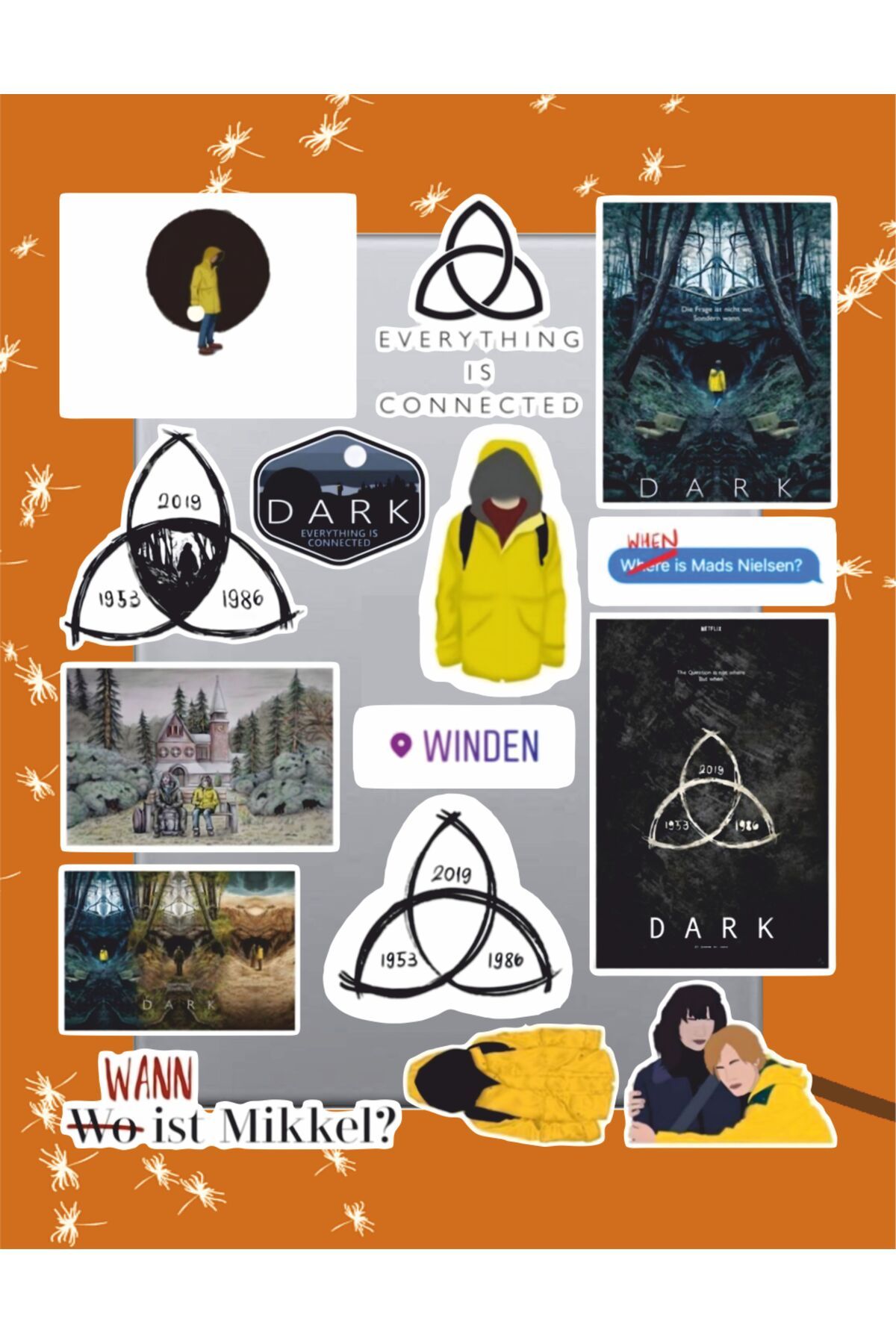 hediyenebak Dark Sticker Seti | Laptop Ajanda PC Tablet Telefon Defter Etiket Bullet Journal