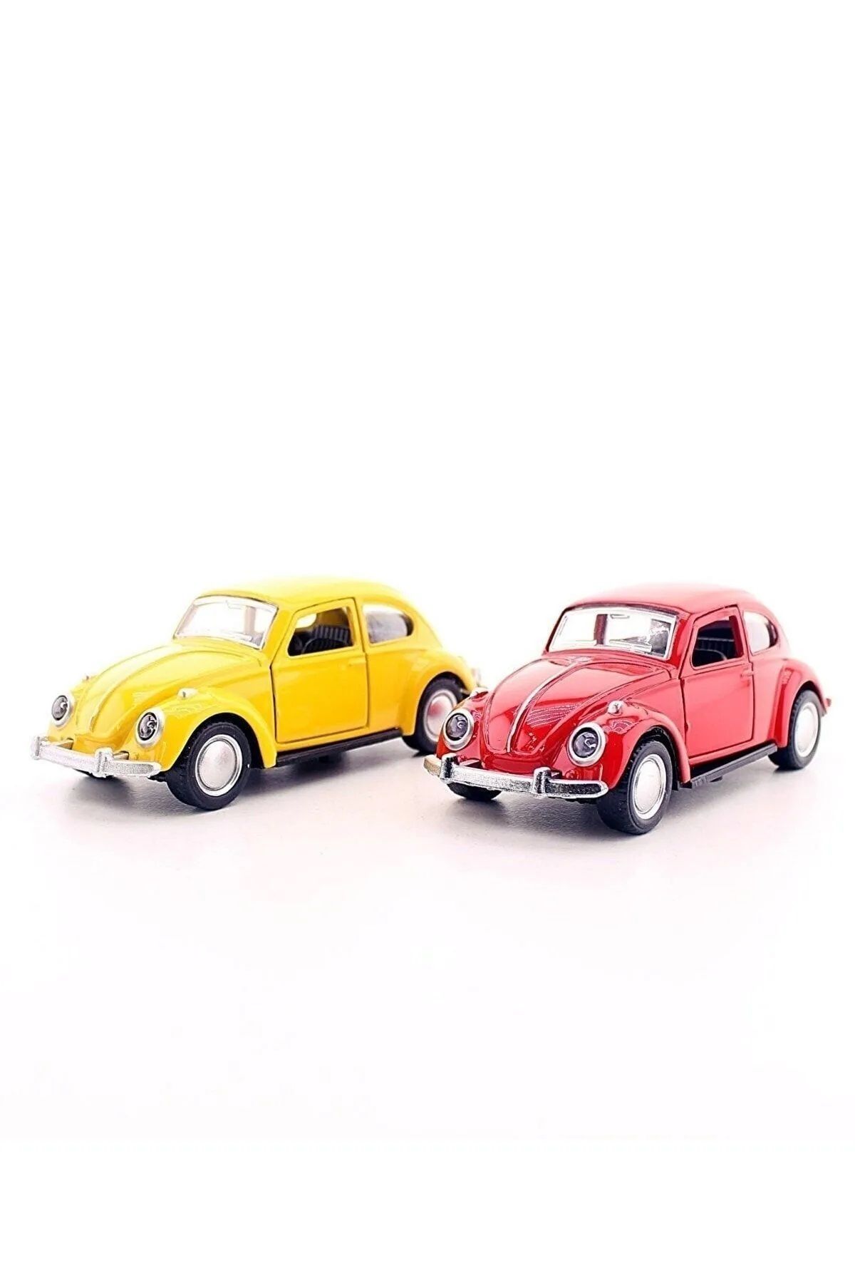 MOBGİFT 2'Li Set Sarı Kırmızı Metal Vosvos Araba Büyük Boy 12cm