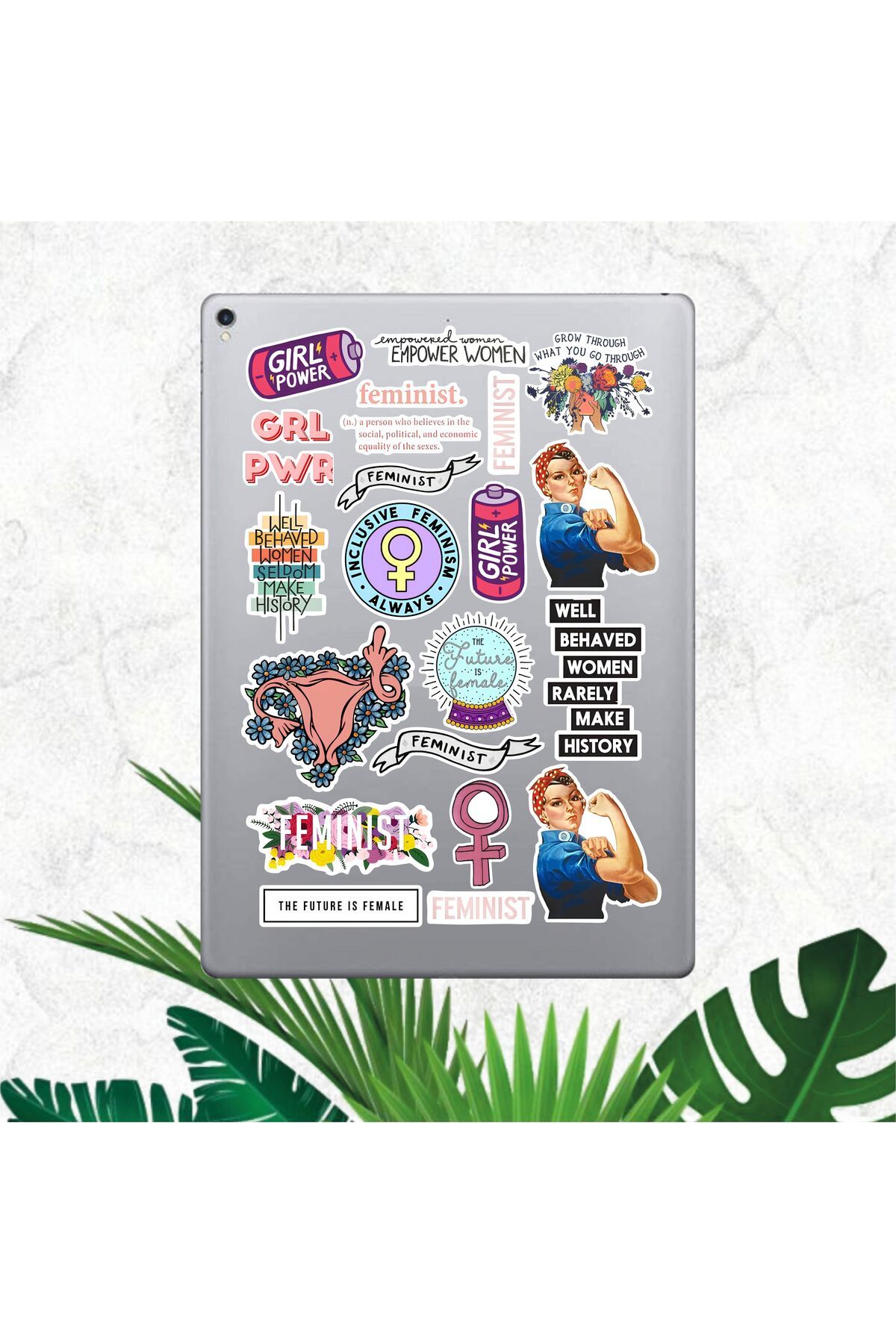 hediyenebak Feminizm Sticker Seti | Laptop Ajanda PC Tablet Telefon Defter Etiket Bullet Journal