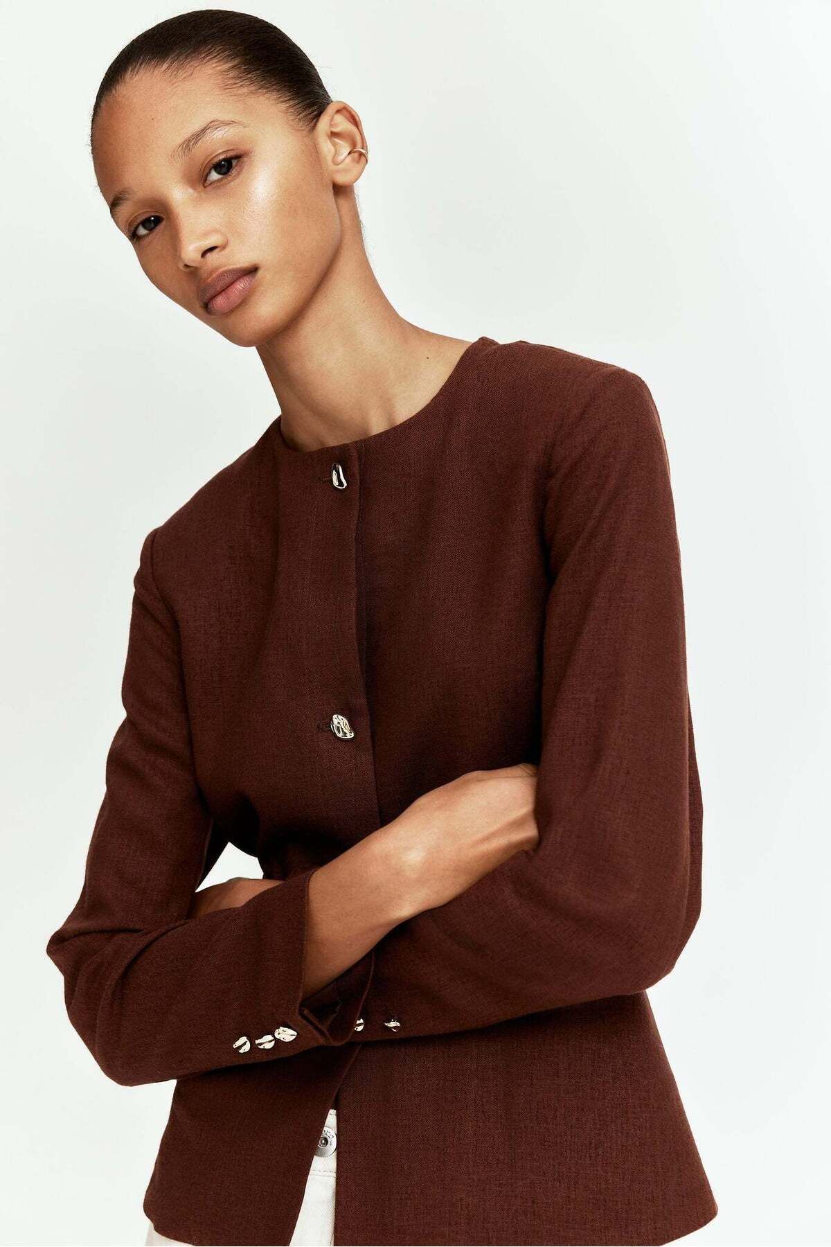 H&M-Linen-blend peplum jacket 3