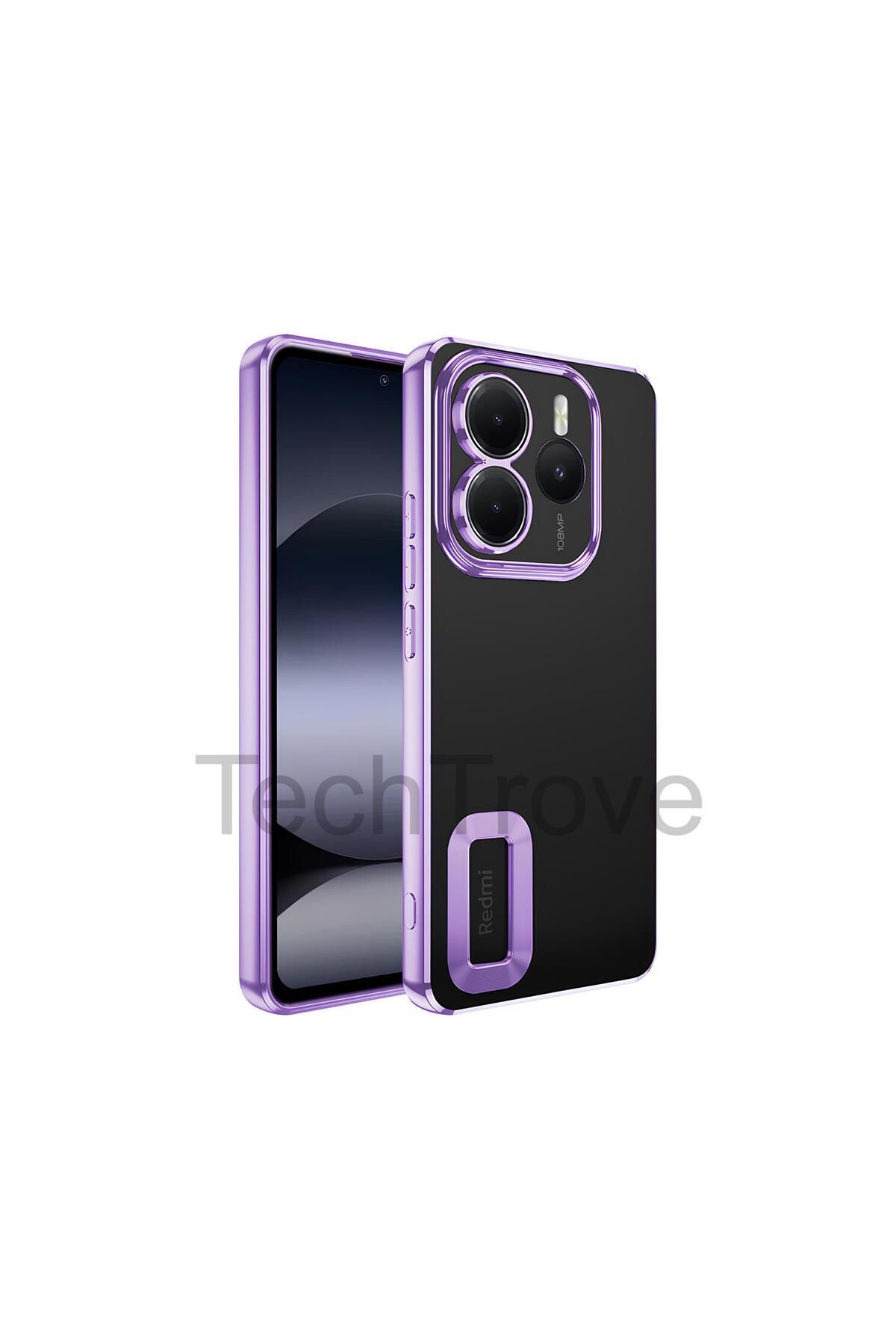 TechTrove Xiaomi Redmi Note 14 5G Kılıf Kamera Korumalı Logo Gösteren Renkli Tasarımlı Kapak