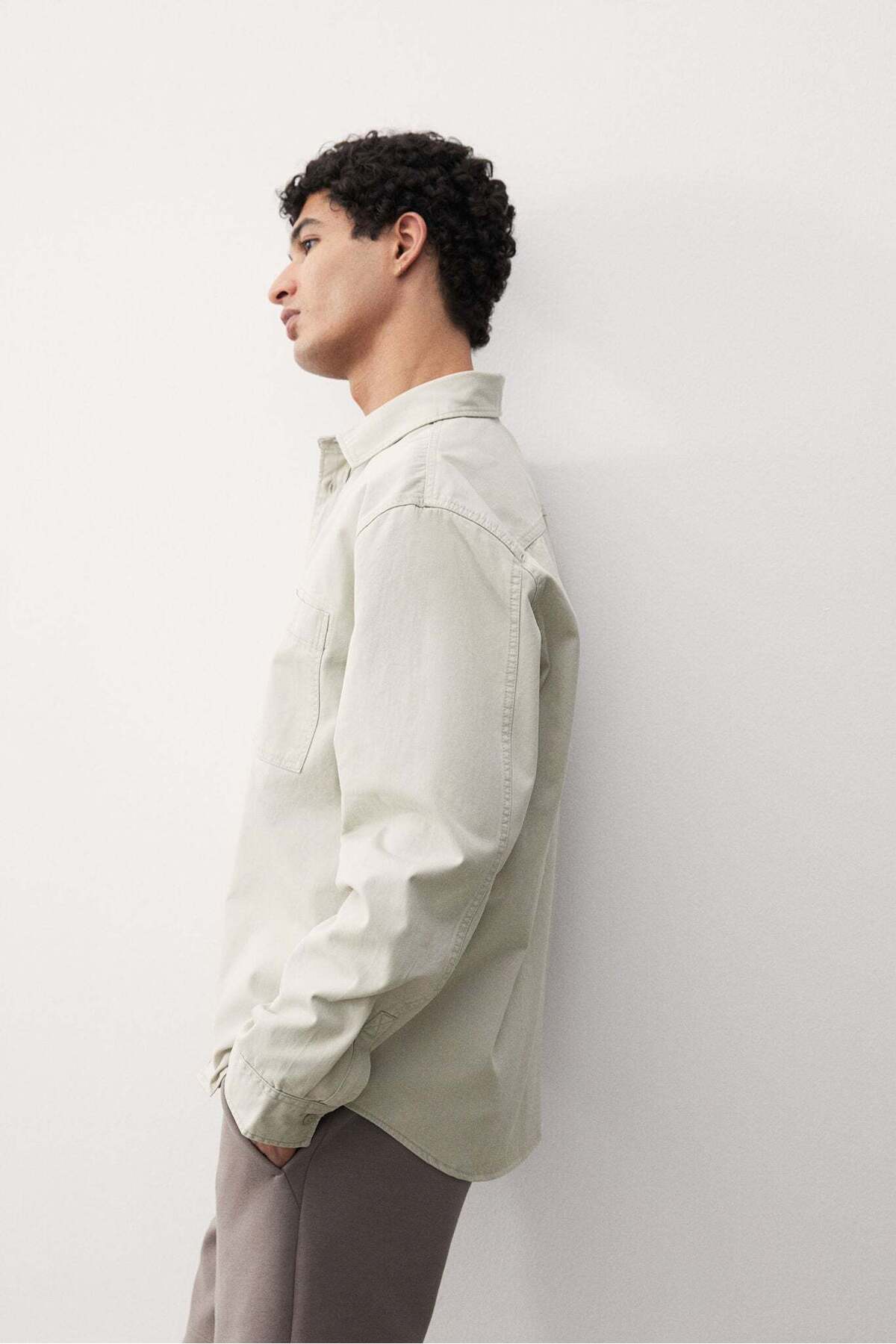 H&M-Regular Fit Twill overshirt 4