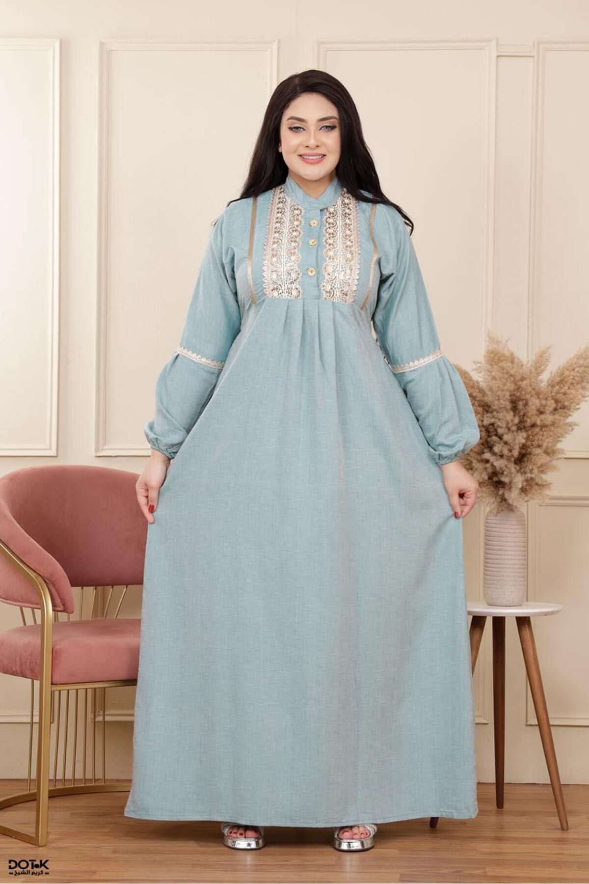 Generies-Linen abaya made of light and comfortable linen material with an elegant and modern design, ideal for everyday use 2