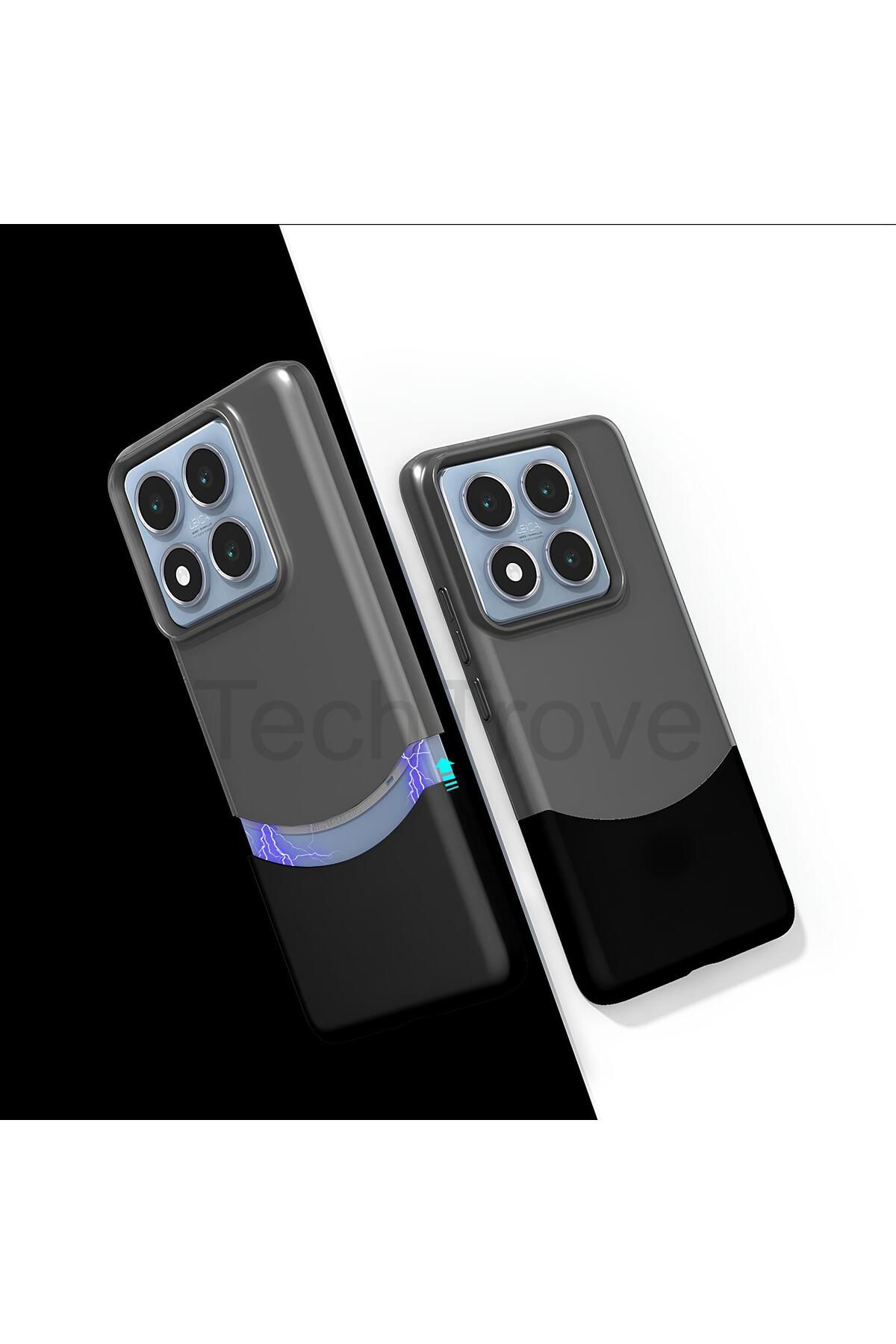 TechTrove Xiaomi 14T Kılıf Mıknatıslı Çift Bölmeli Ultra İnce Lüks Kapak