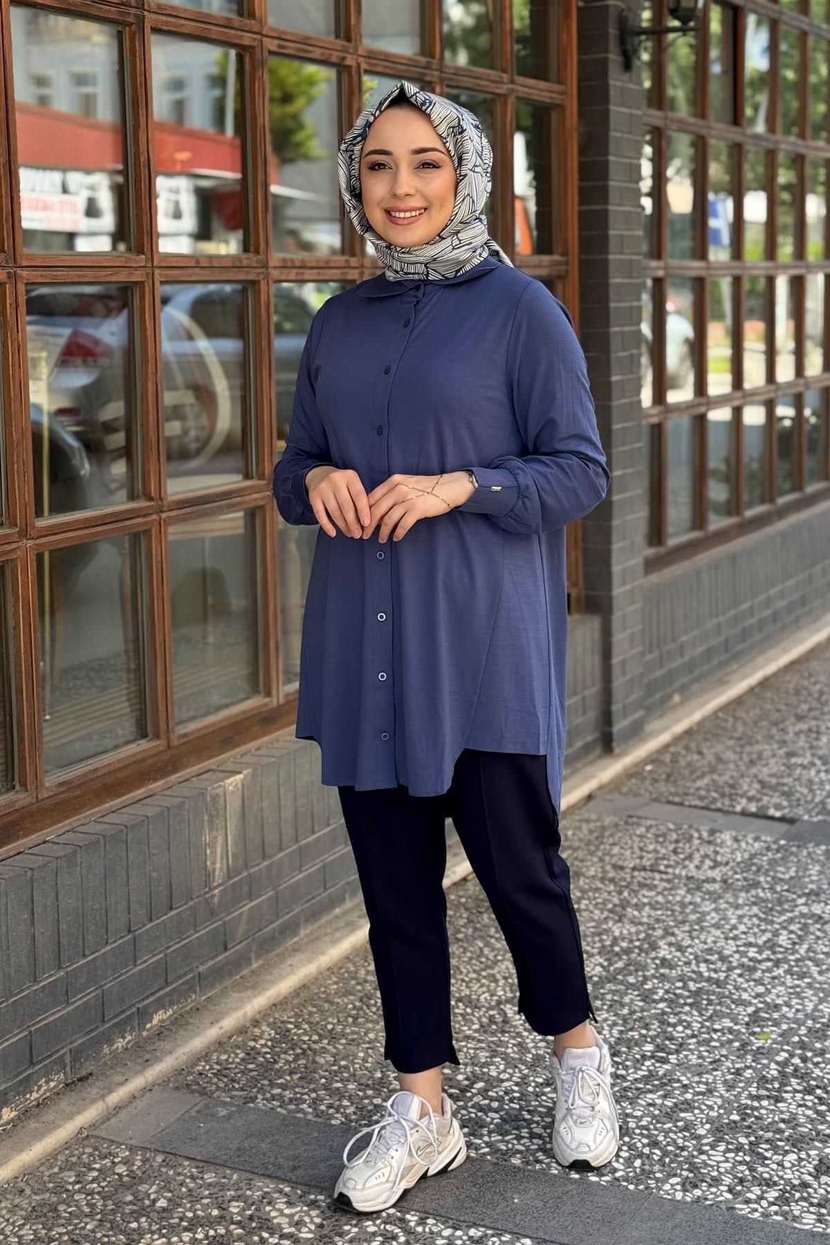Invee İNVEE Gömlek 6926 İndigo