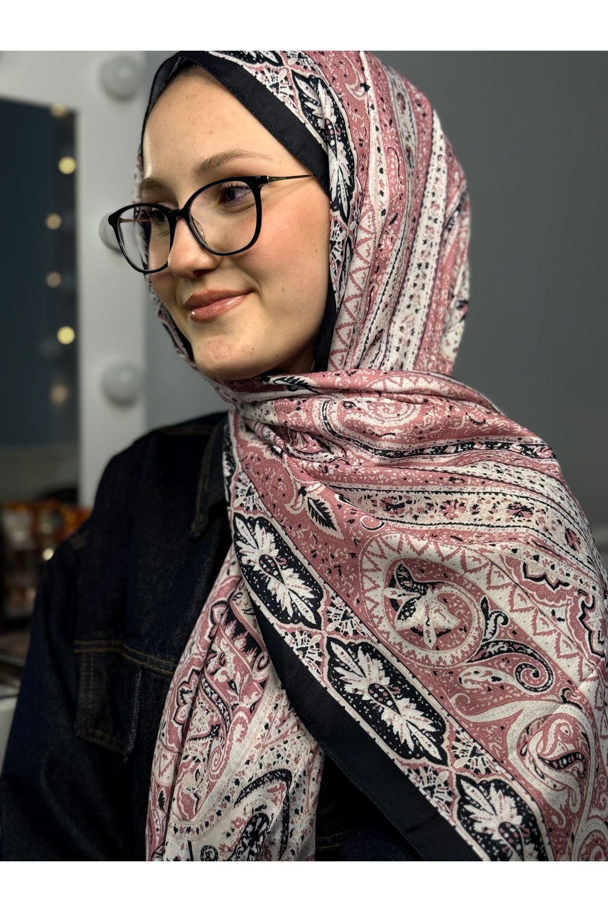 Twentytwo scarf Günlük Şal|Desenli Şal|Kendinden Desenli Pamuklu Şal|Şal