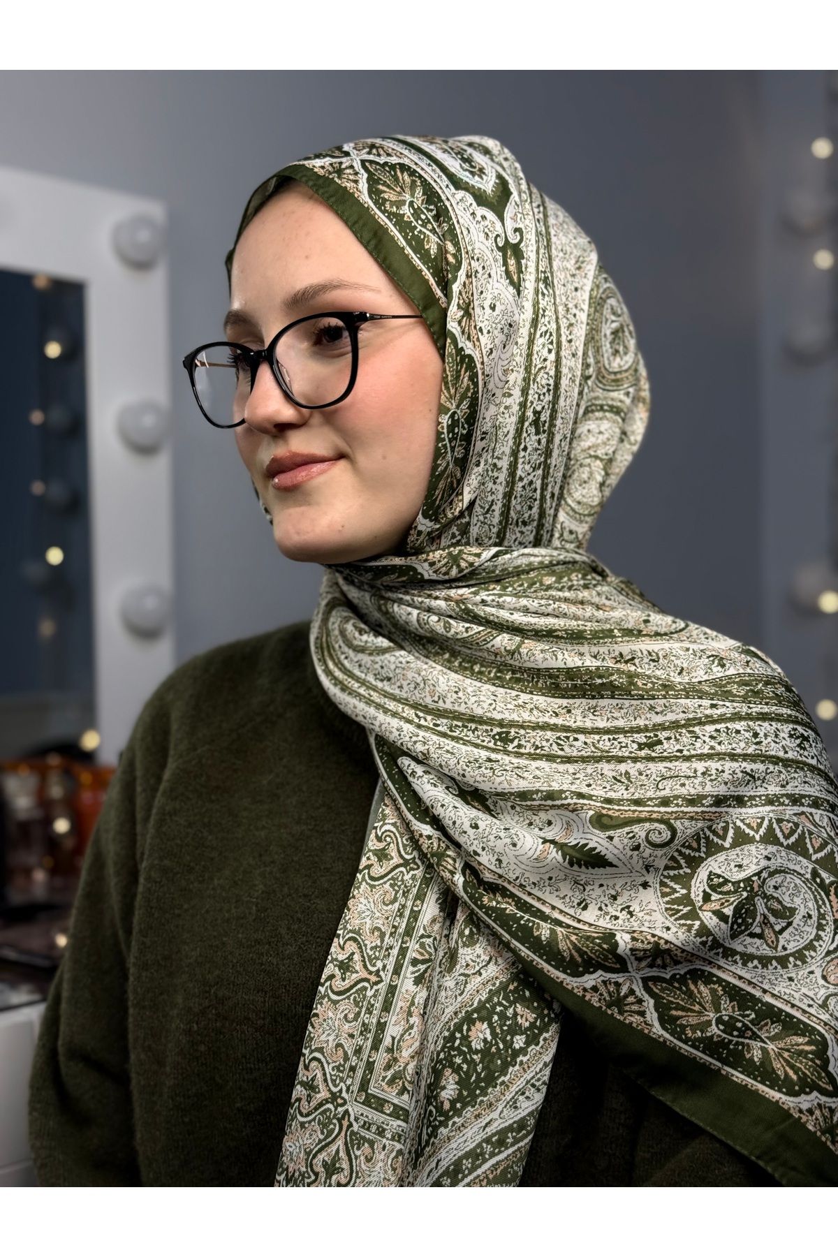 Twentytwo scarf Günlük Şal|Desenli Şal|Kendinden Desenli Pamuklu Şal|Şal