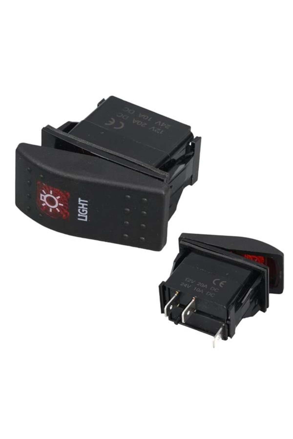 Pİ GLOBAL Powermaster Lamba Sembollü Işıklı 3 Pinli On-Off 12-24V Marin Switch