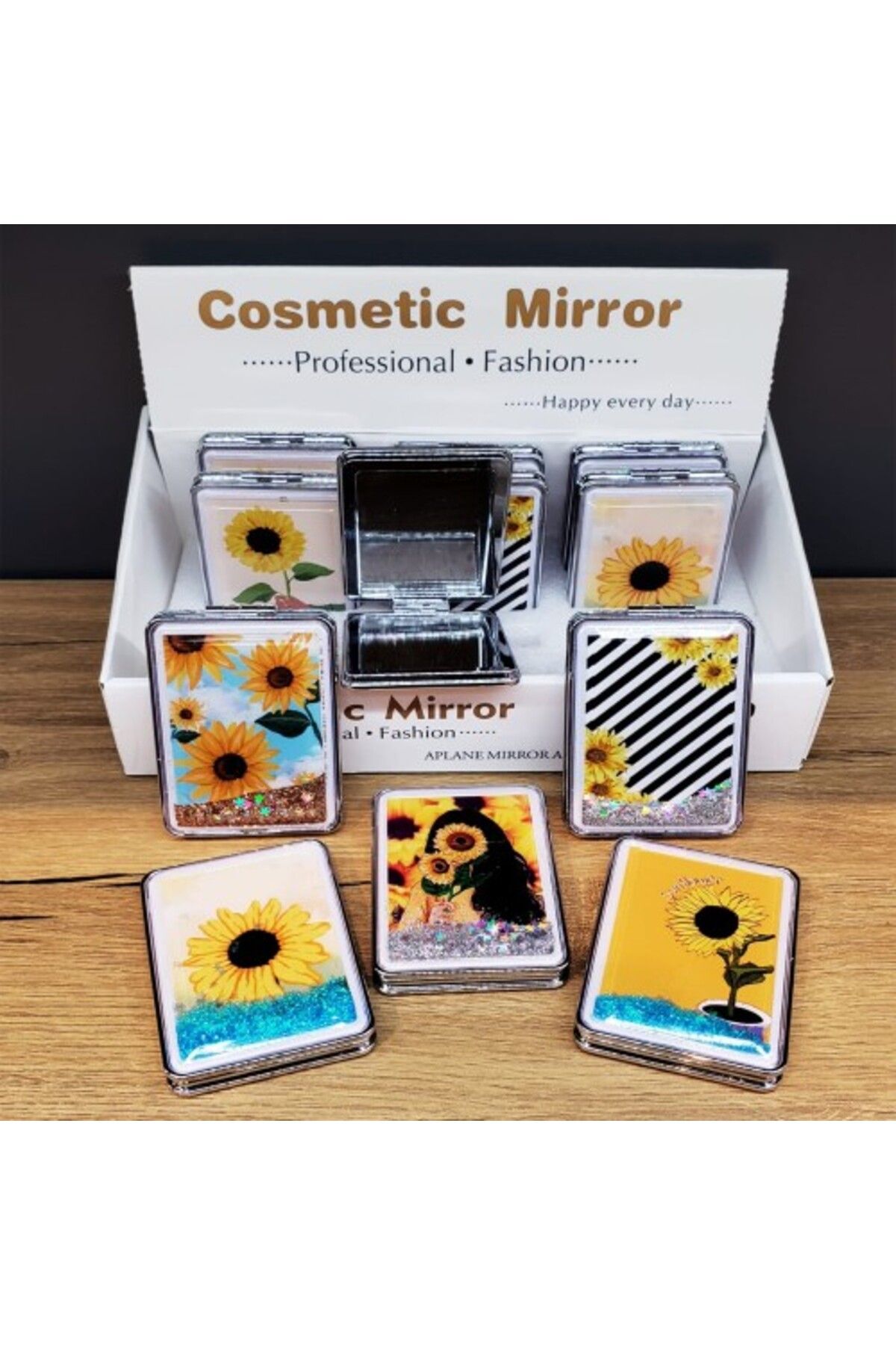 Shop58 Papatya Çiçeği Motifli Cep Aynası
