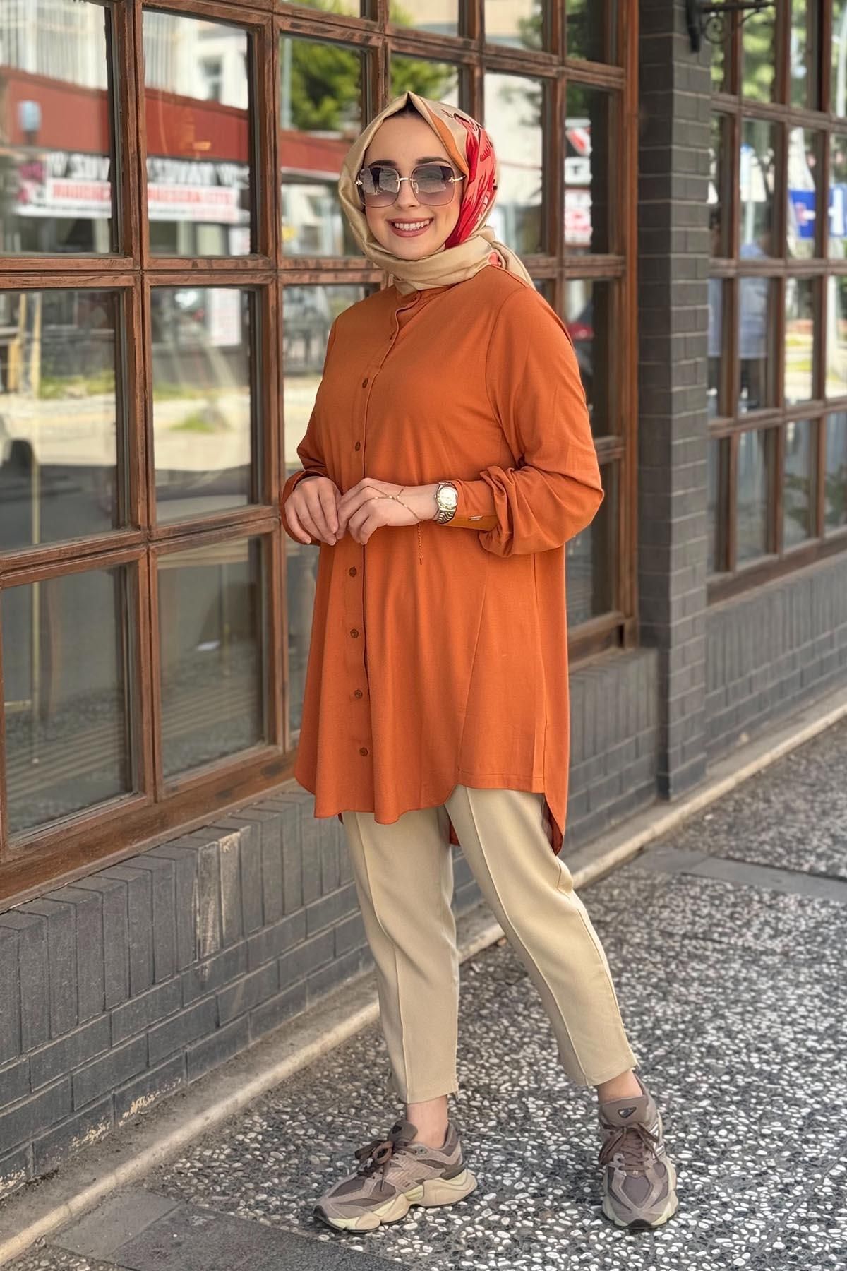 Invee İNVEE Gömlek 6926 Kiremit