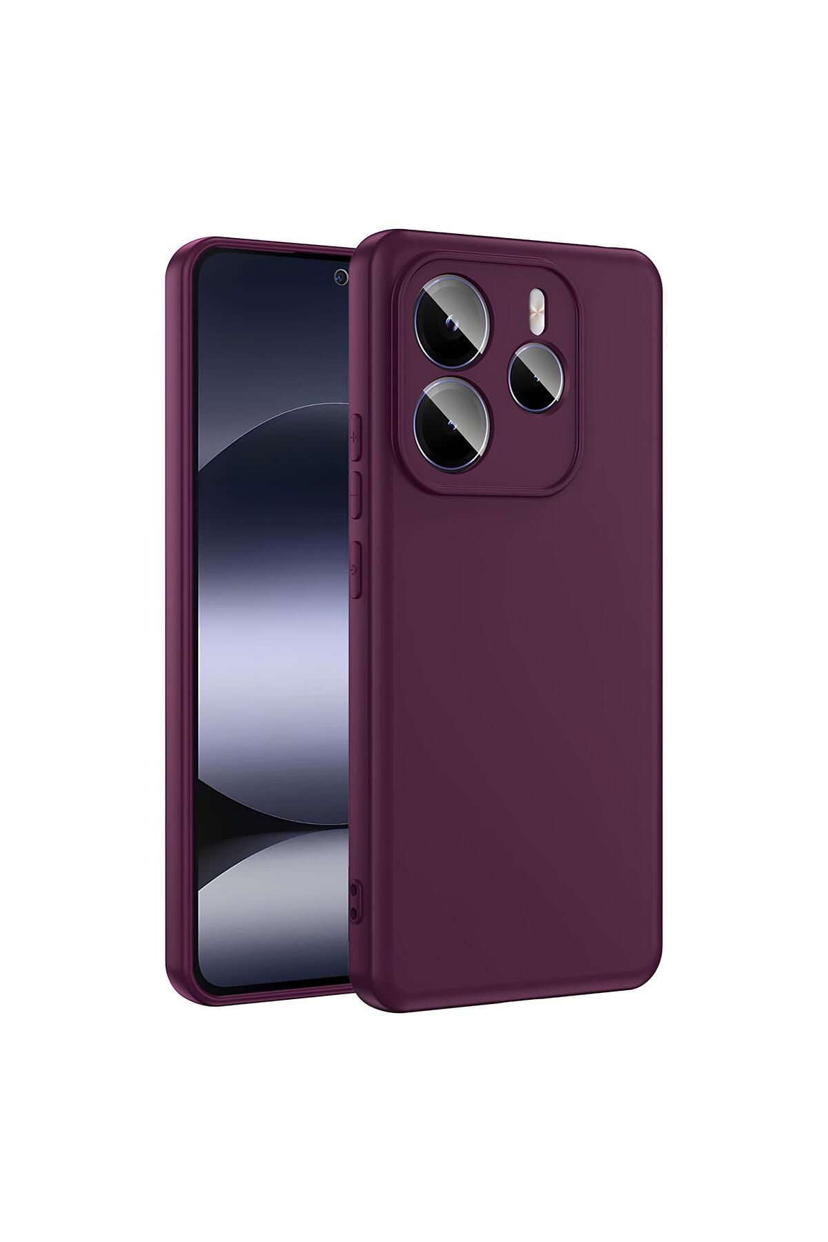 TechTrove Xiaomi Redmi Note 14 5G Kılıf İçi Kadife Süet Tasarımlı Kamera Korumalı Renkli Silikon Kapak