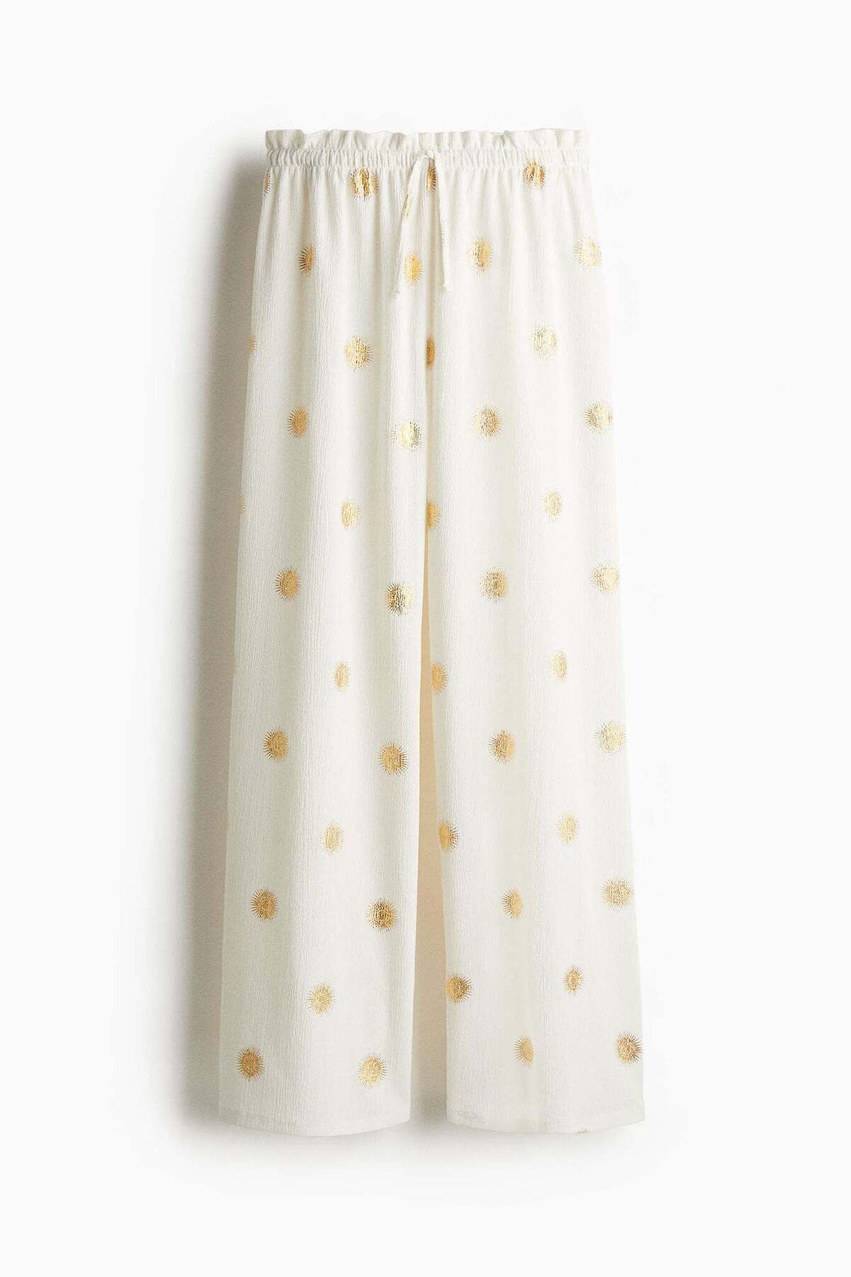 H&M-Crinkled Jersey Drawstring Trousers 3