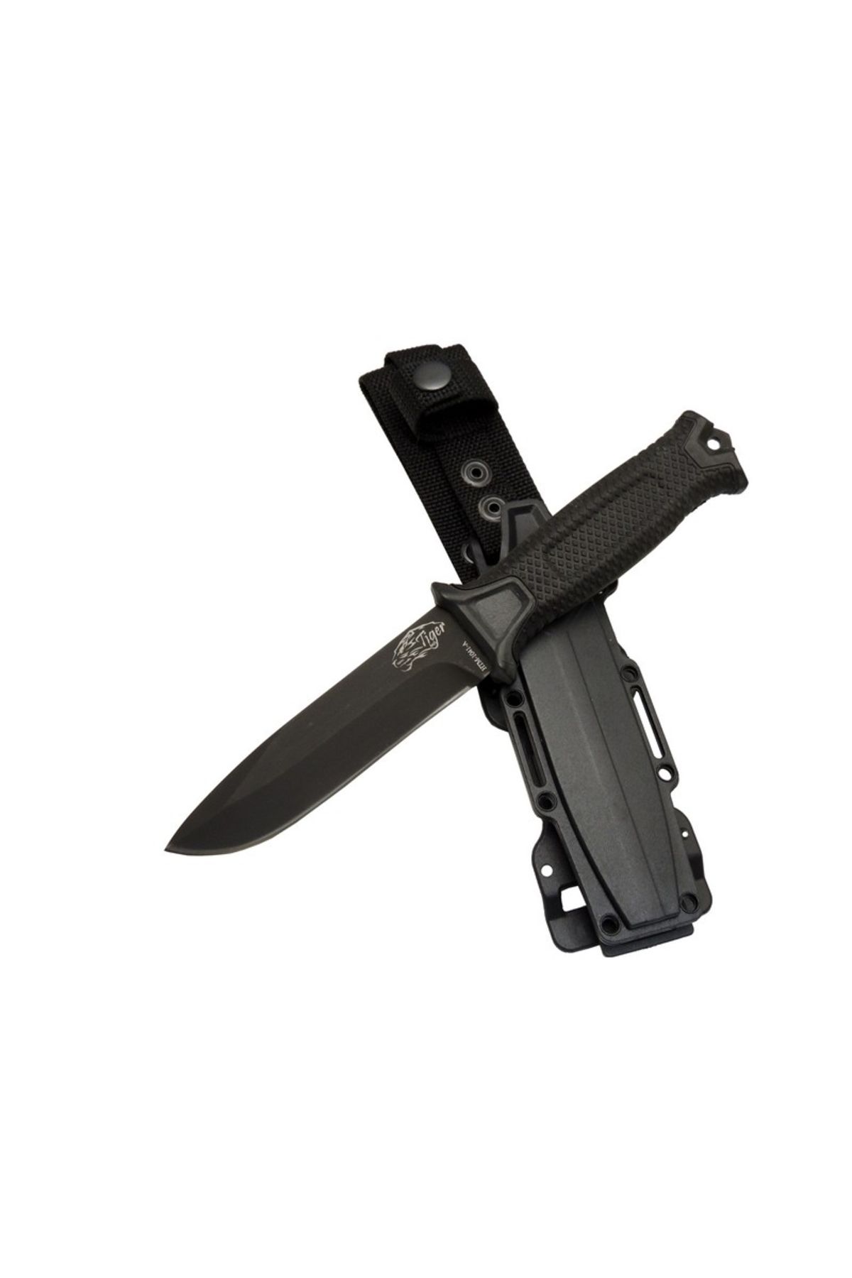 Skygo Tiger Tactical HTM 1041 A Siyah Outdoor / Survival Bıçak 27cm - Kauçuk Sap, Kılıflı, Kutulu