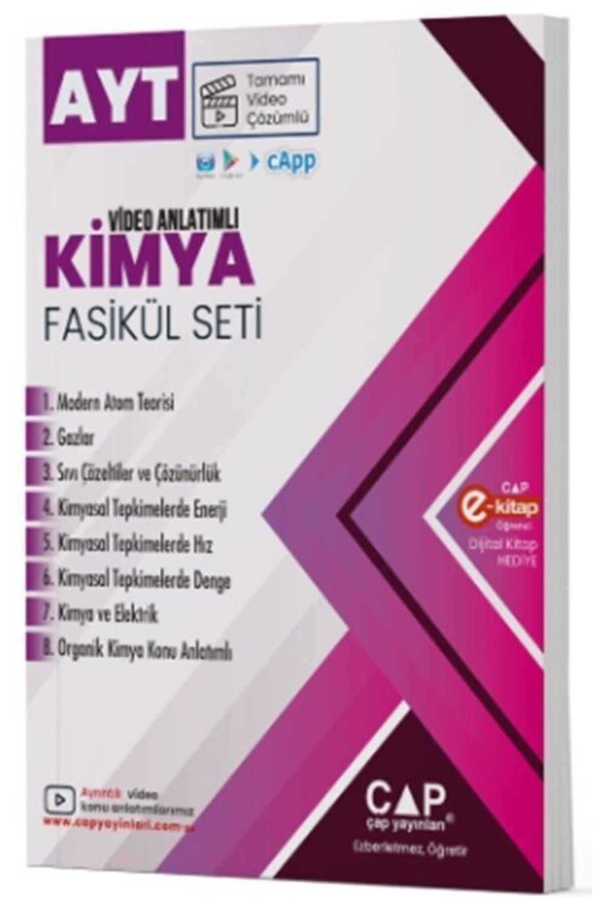 Ankara Kitap Merkezi AYT Kimya Video Anlatımlı Fasikül Seti Çap Yayınları