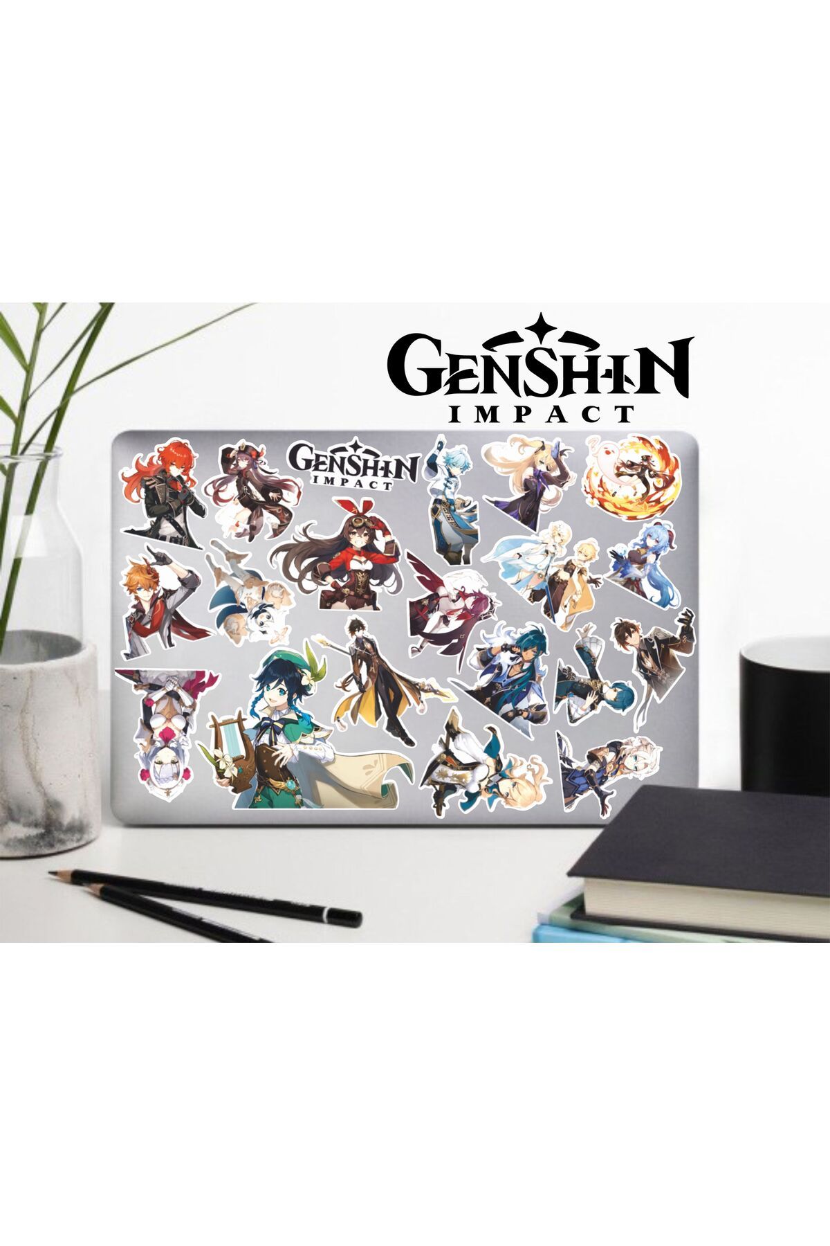 hediyenebak Genshin Seri 2 Sticker Seti | Laptop Ajanda PC Tablet Telefon Defter Etiket Bullet Journal