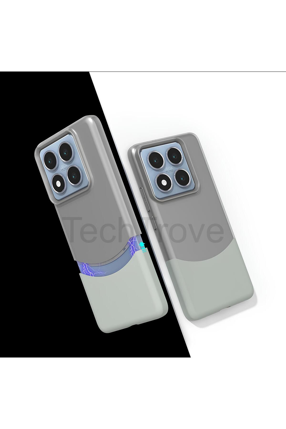TechTrove Xiaomi 14T Pro Kılıf Mıknatıslı Çift Bölmeli Ultra İnce Lüks Kapak