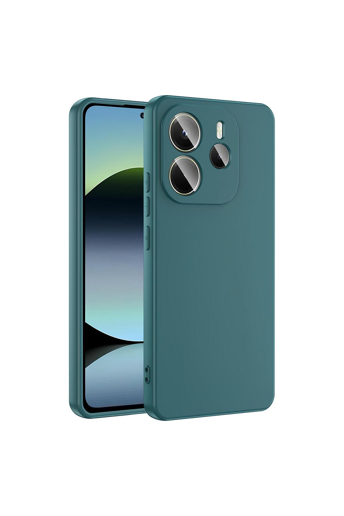 TechTrove Xiaomi Redmi Note 14 4G Kılıf İçi Kadife Süet Tasarımlı Kamera Korumalı Renkli Silikon Kapak