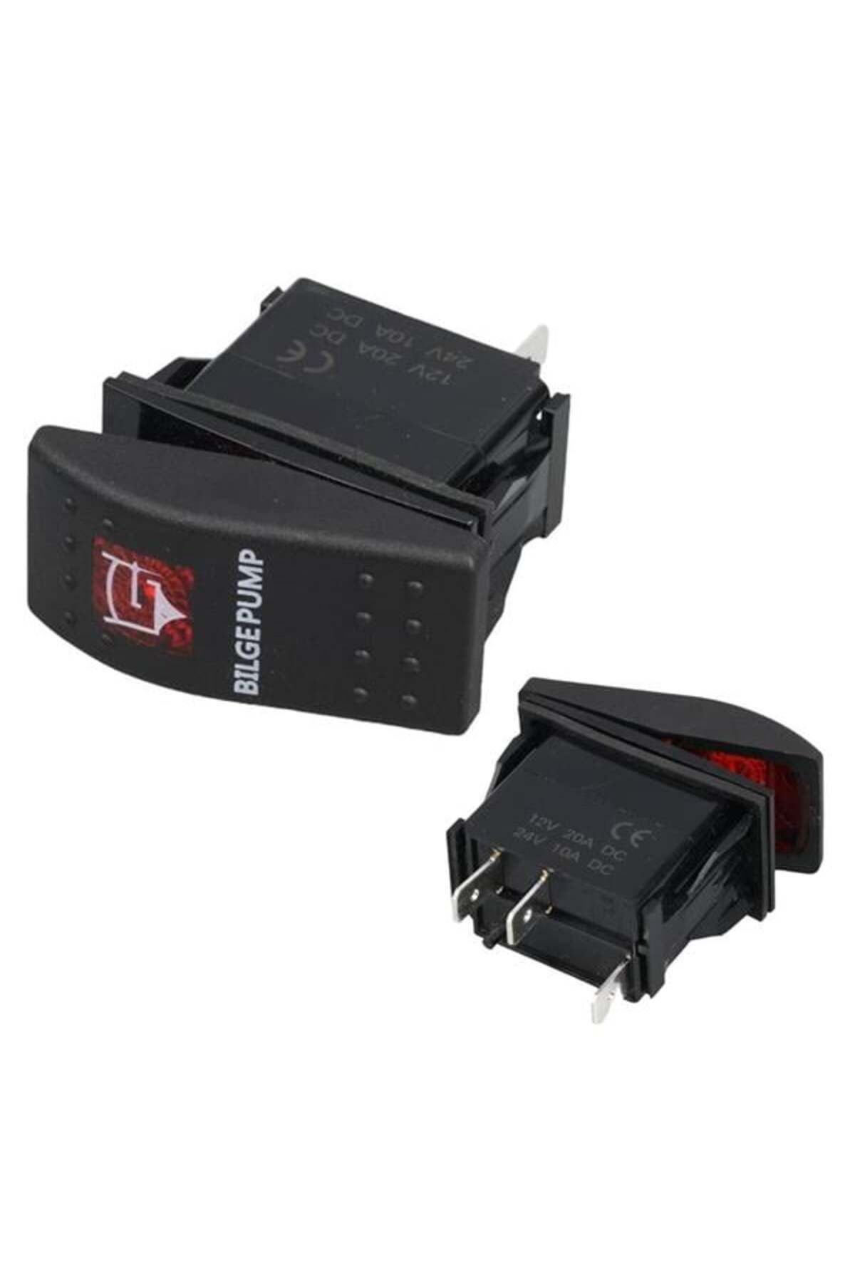 Pİ GLOBAL Powermaster Sintine Pompa Sembollü Işıklı 3 Pinli On-off 12-24v Marin Switch